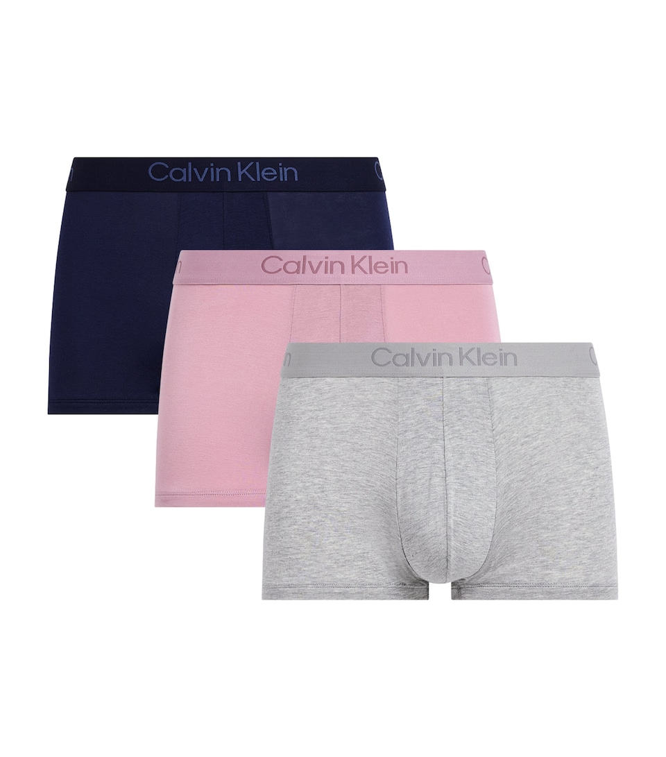 Calvin Klein Mens Ultra Soft Modal Trunks (Pack of 3) Dark Sapphire/d