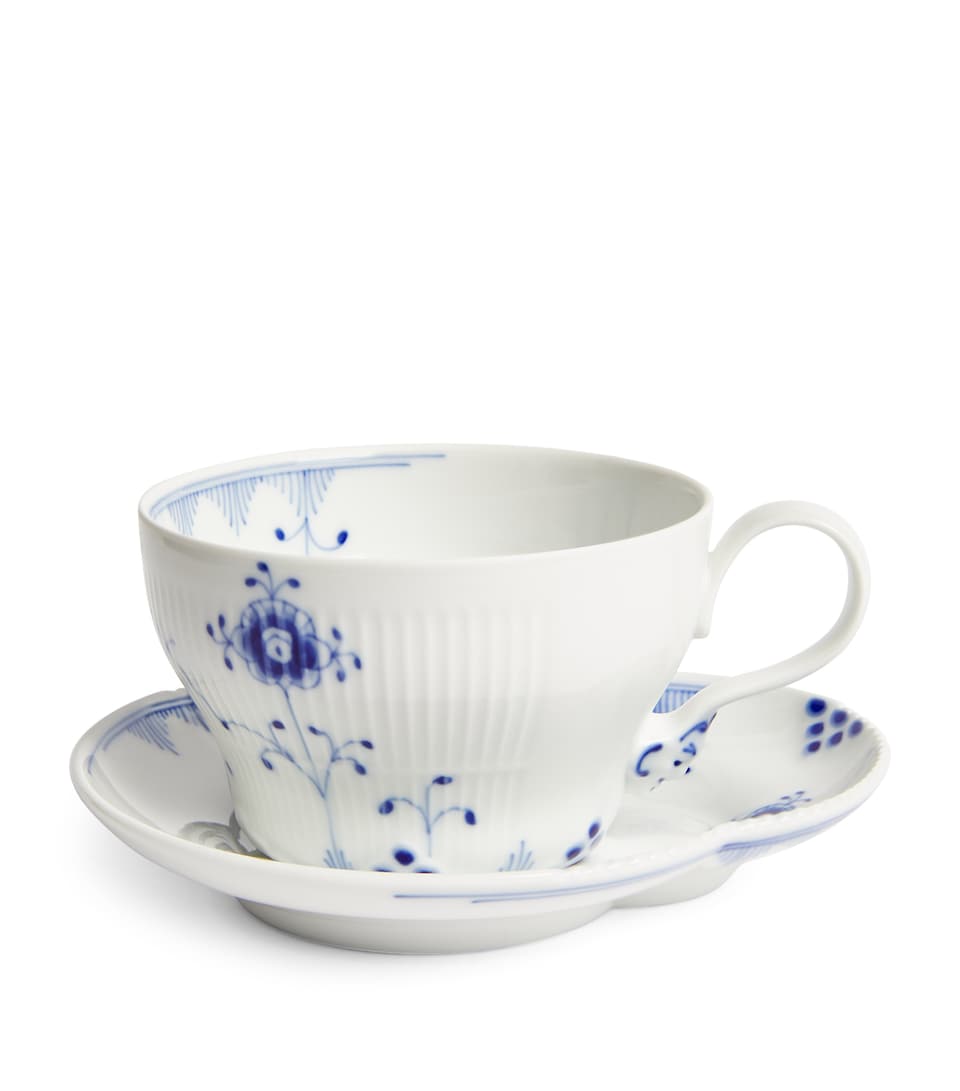 Blue Elements Teacup and Saucer