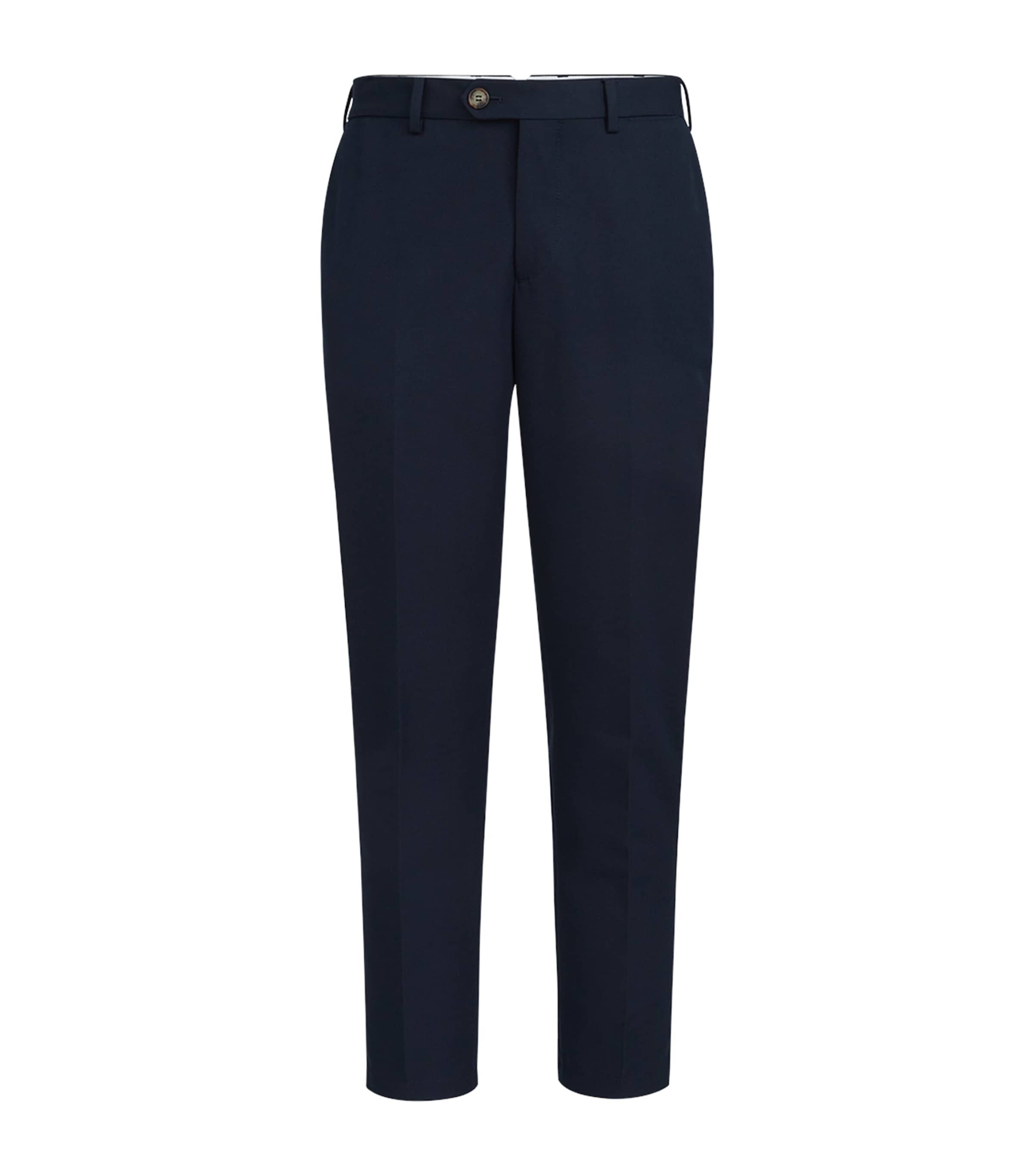 Cotton-Virgin Wool Gabardine Trousers