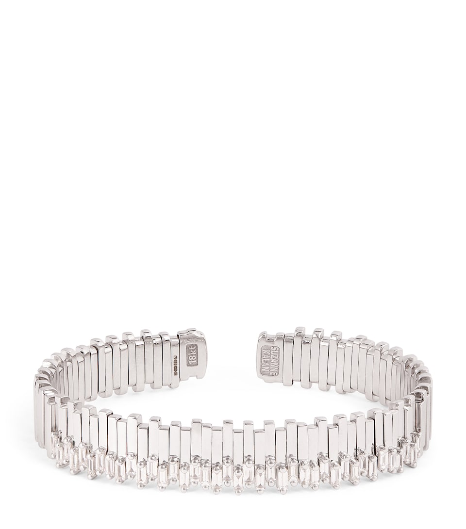 Suzanne Kalan White Gold and Diamond Golden Bangle Wg/wd