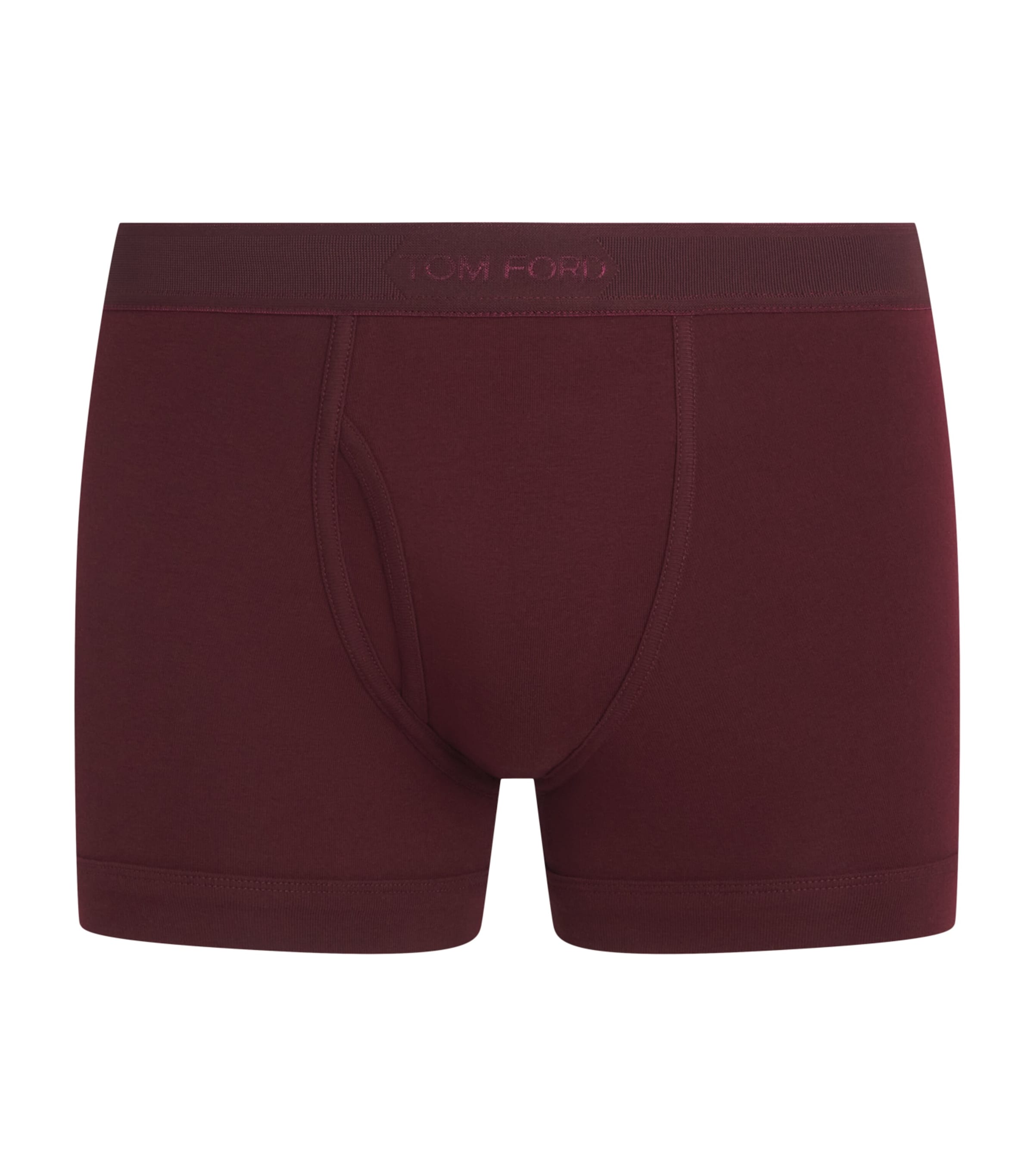 TOM FORD Mens Stretch-Cotton Logo Boxer Briefs Burgundy