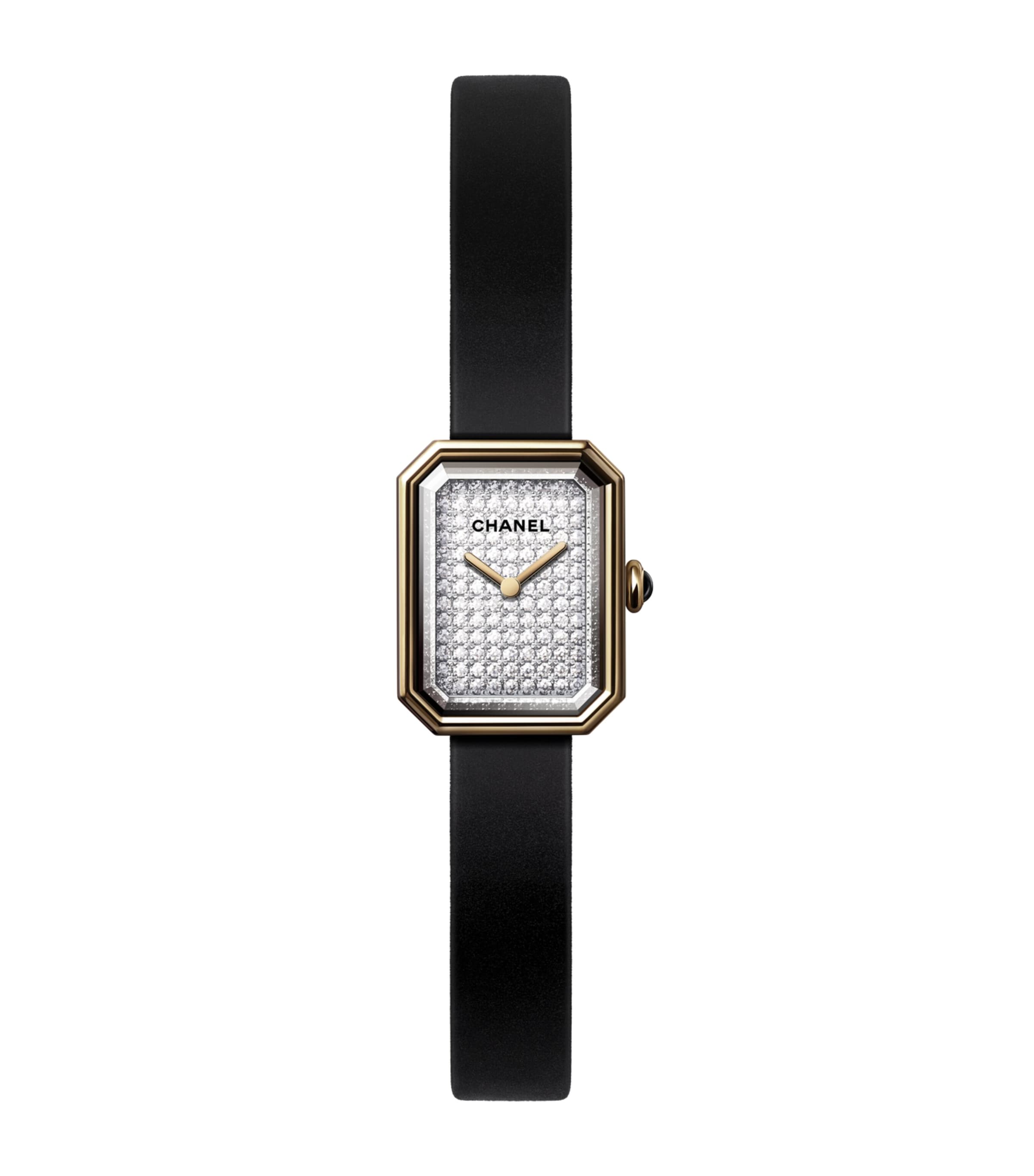 CHANEL Yellow Gold and Diamond Première Ribbon Watch 15.2mm Black