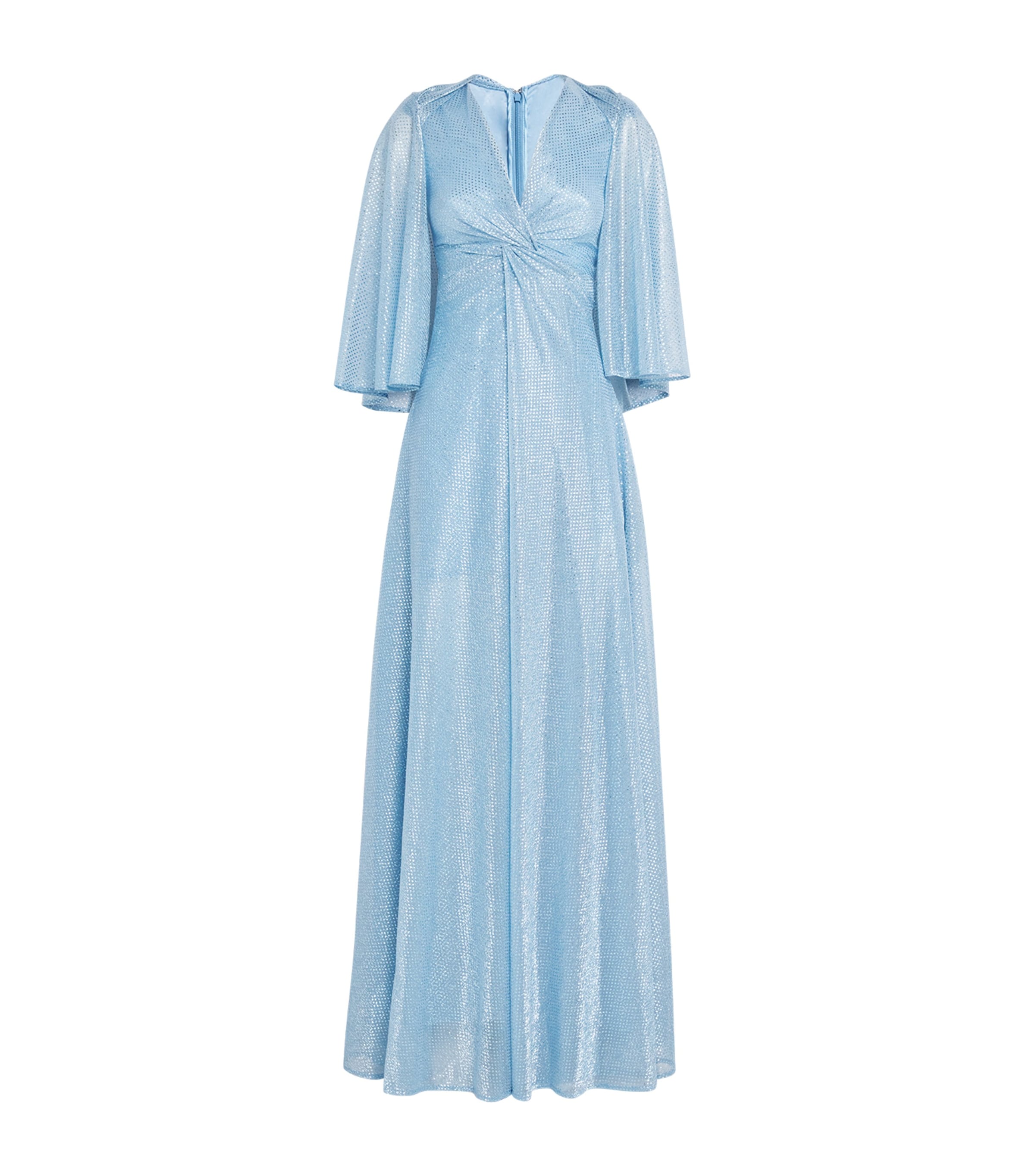 Tulle Cape-Detail Gown