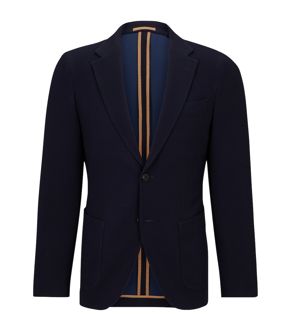 BOSS Mens Virgin Wool Jacquard Blazer