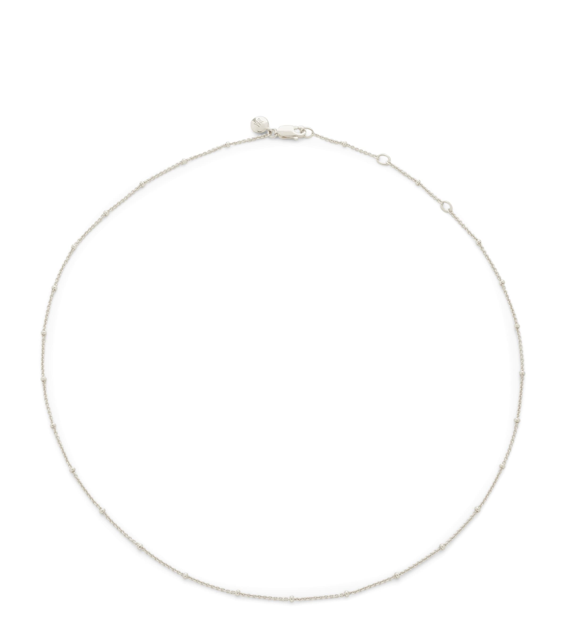 Monica Vinader Sterling Silver Beaded Chain Necklace (46cm) Sterling Silver