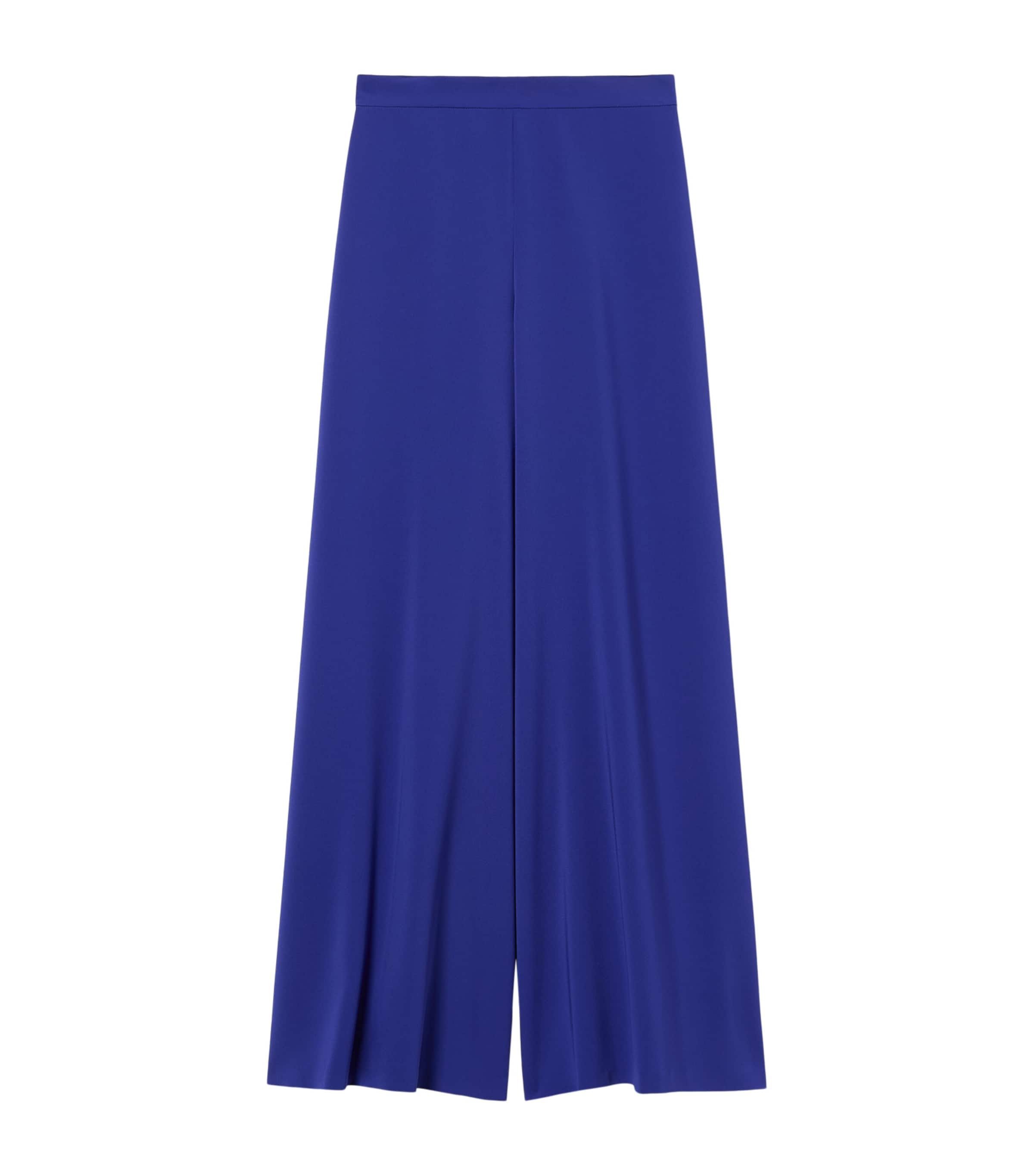 Marina Rinaldi Womens x Tony Ward Wide-Leg Trousers Cornflower Blue