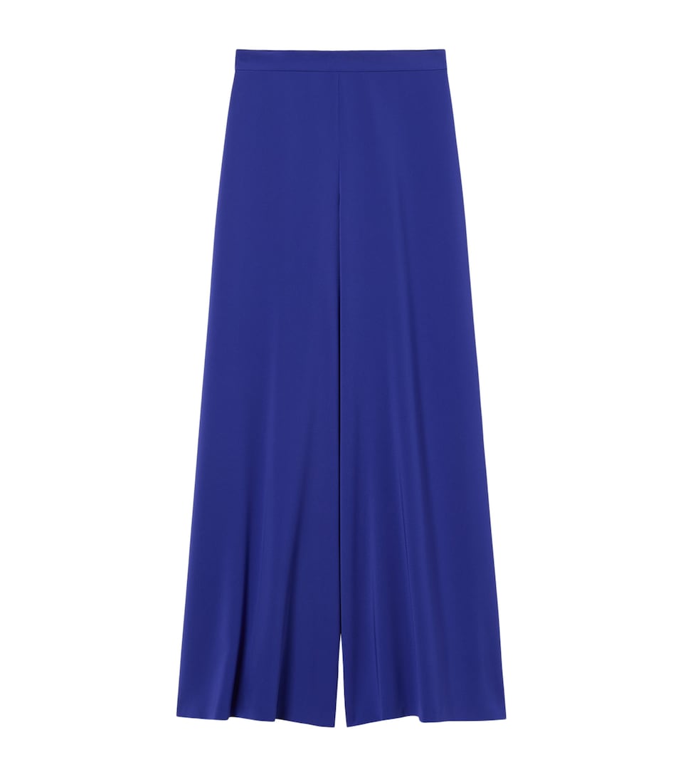 Marina Rinaldi Womens x Tony Ward Wide-Leg Trousers Cornflower Blue