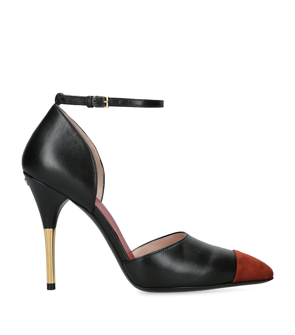Valentino Garavani Leather Sinead D'Orsay Pumps 105 Blk/other