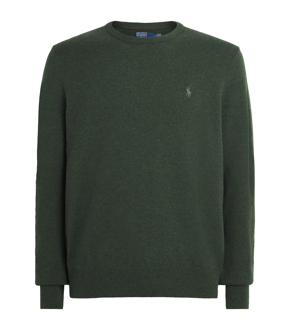 Polo Ralph Lauren Mens Wool Polo Pony Sweater Lodgepole Pine Hther