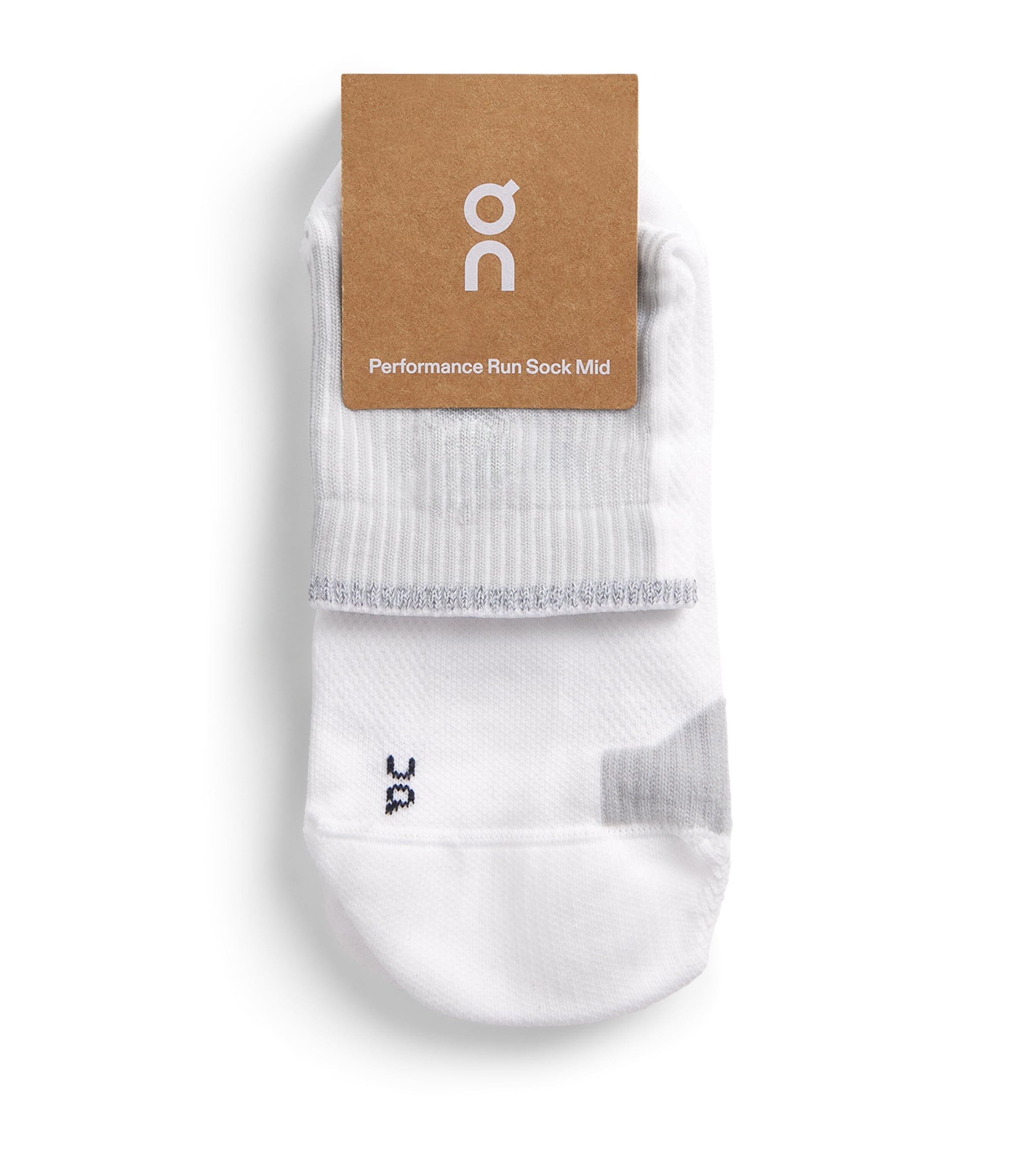 On Womens Performance Run Mid Socks White | Glacier
