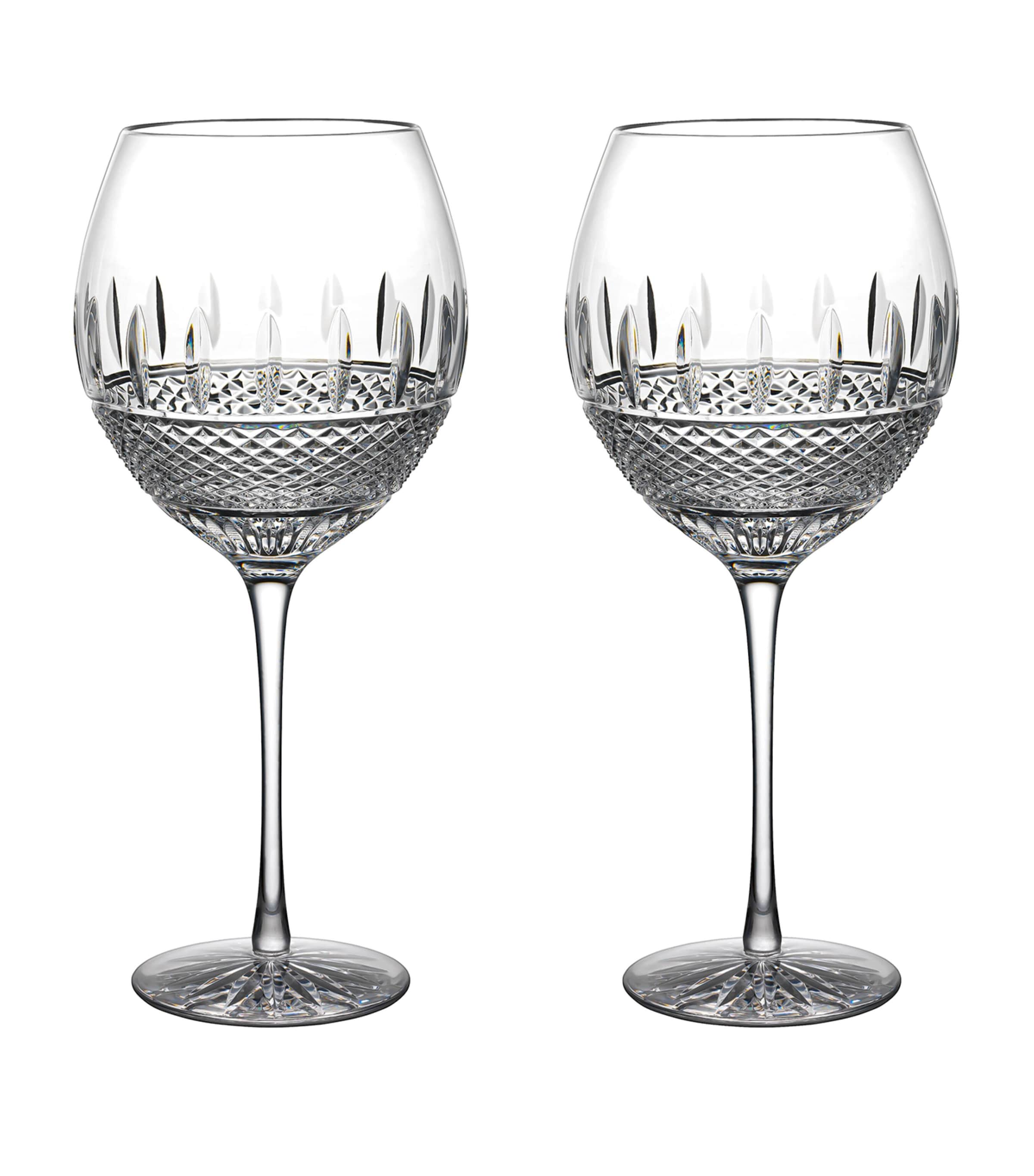 Set of 2 Irish Lace Red Wine Glasses (575ml)