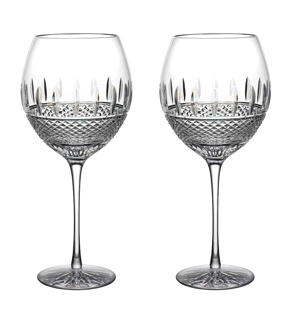 Set of 2 Irish Lace Red Wine Glasses (575ml)
