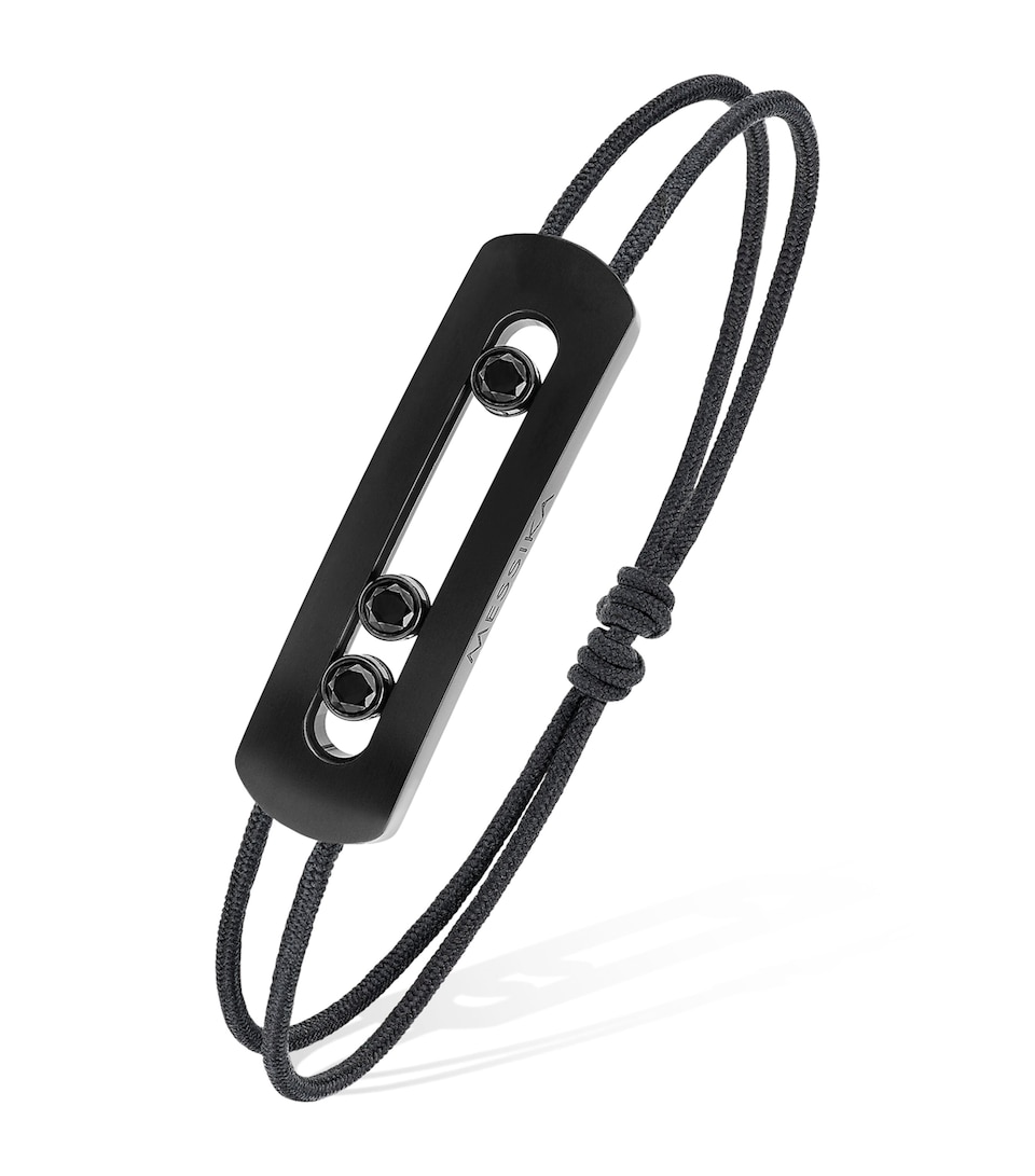 Black Titanium and Diamond Move Bracelet