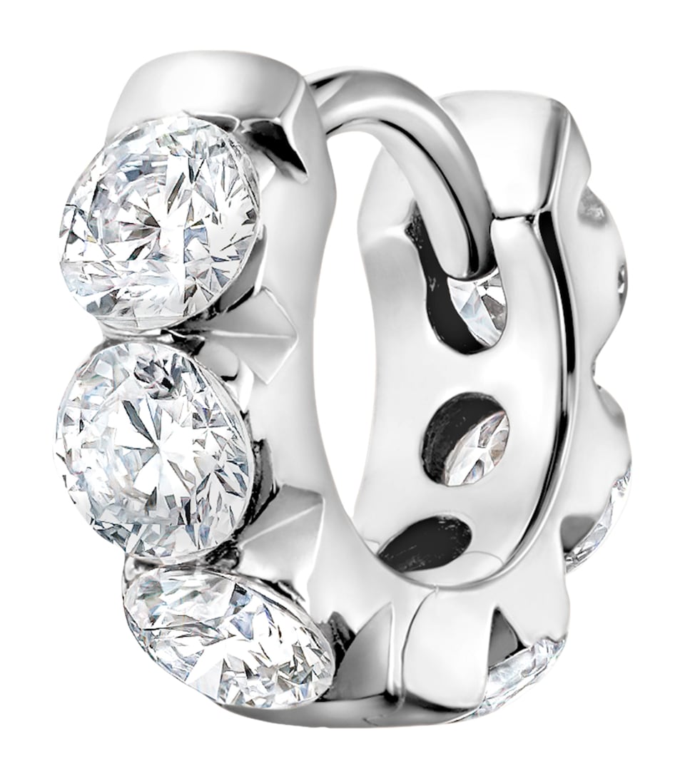Maria Tash Diamond Eternity Single Hoop Earring (5mm) White Gold