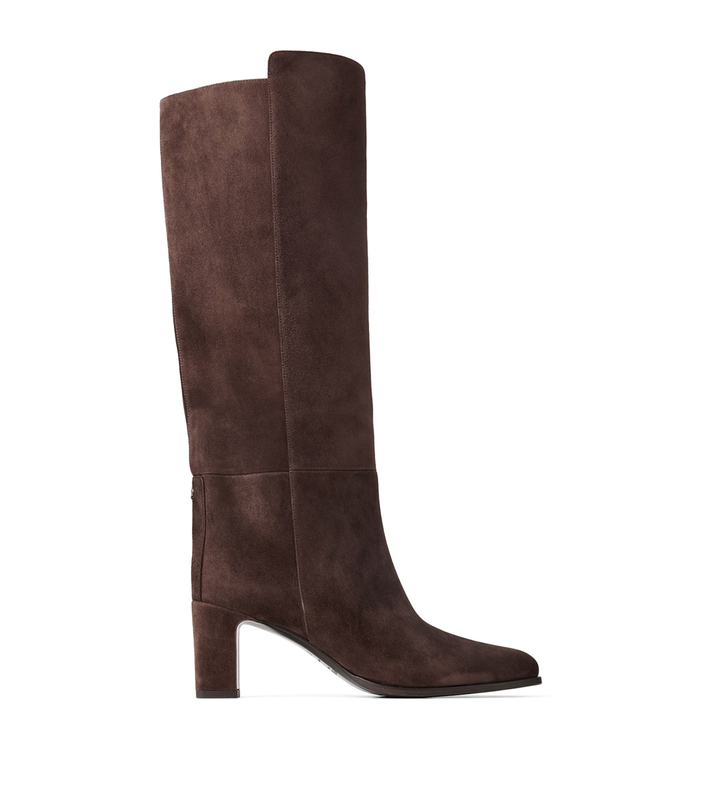 Jimmy Choo Womens Caly 65 Suede Knee-High Boots Chocolate