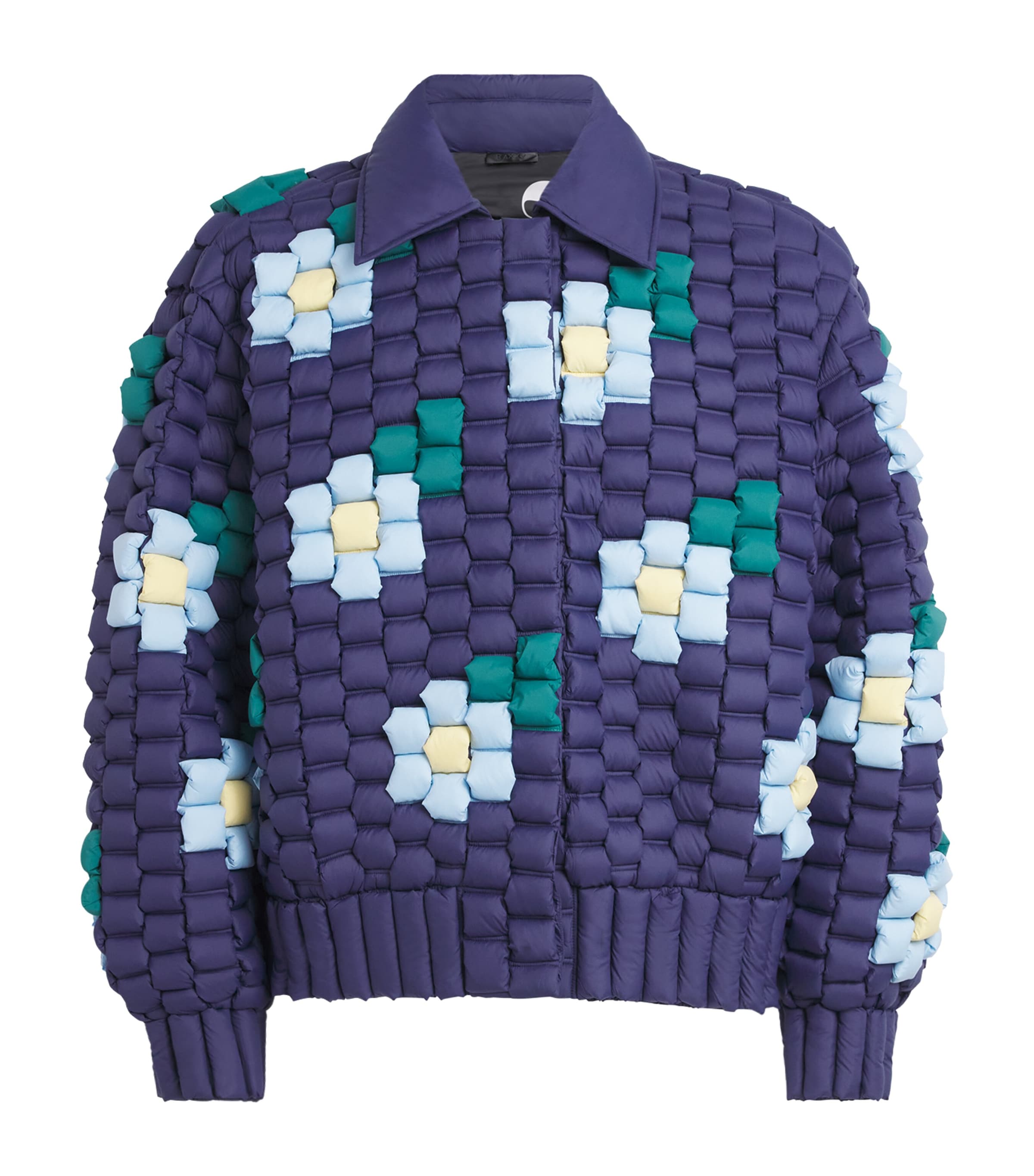 3D Down-Filled Floral Puffer Jacket