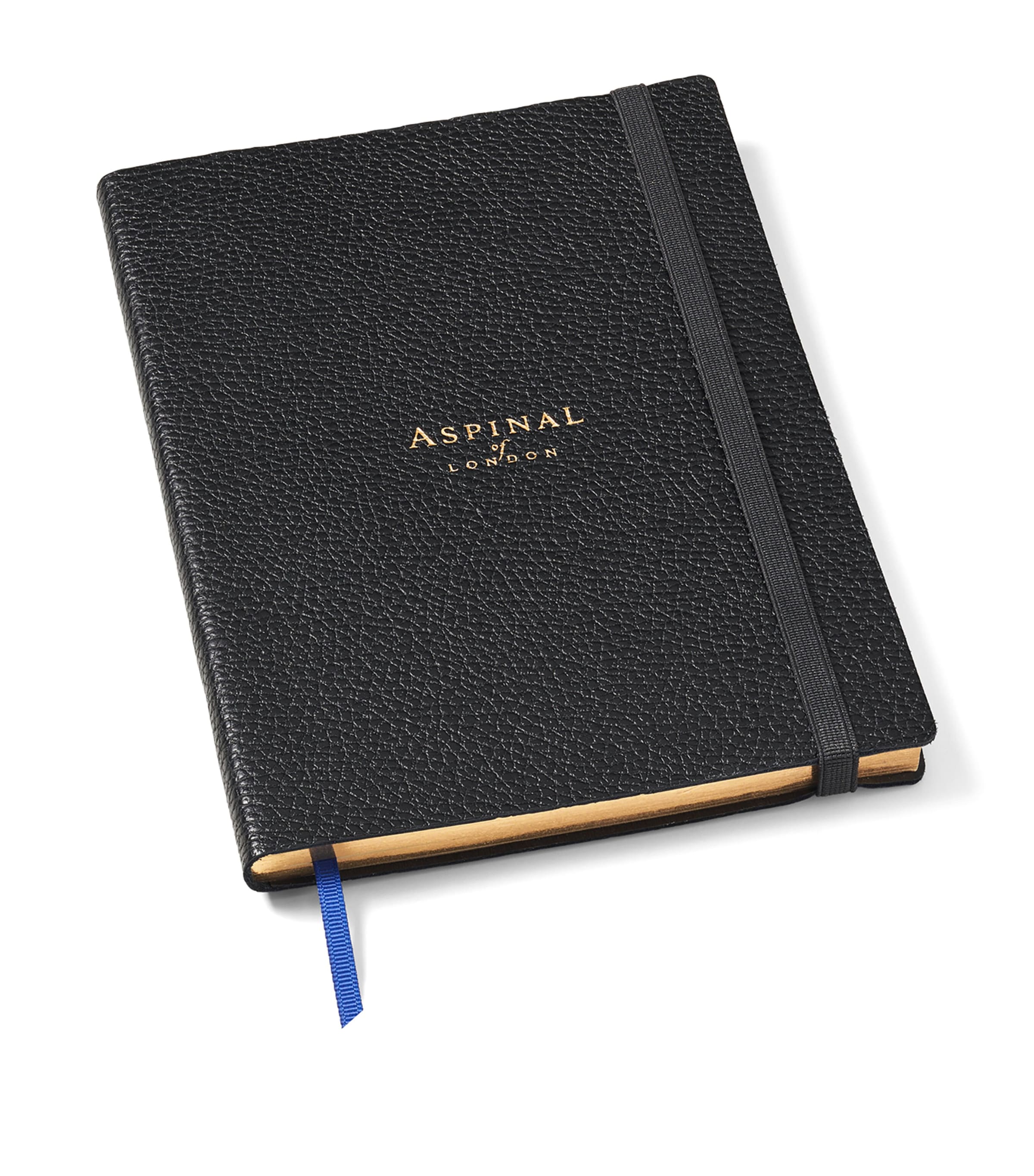 Grained Leather Bound A5 Notebook