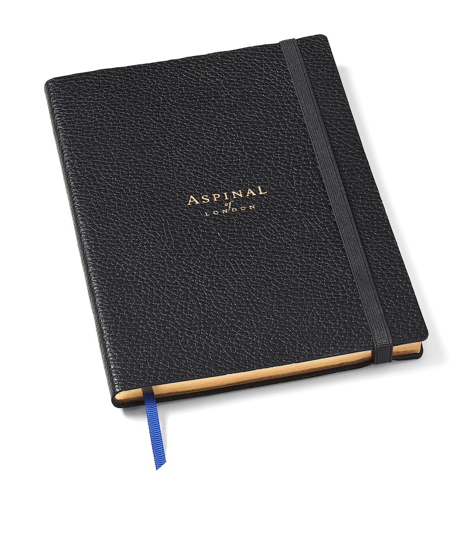 Grained Leather Bound A5 Notebook