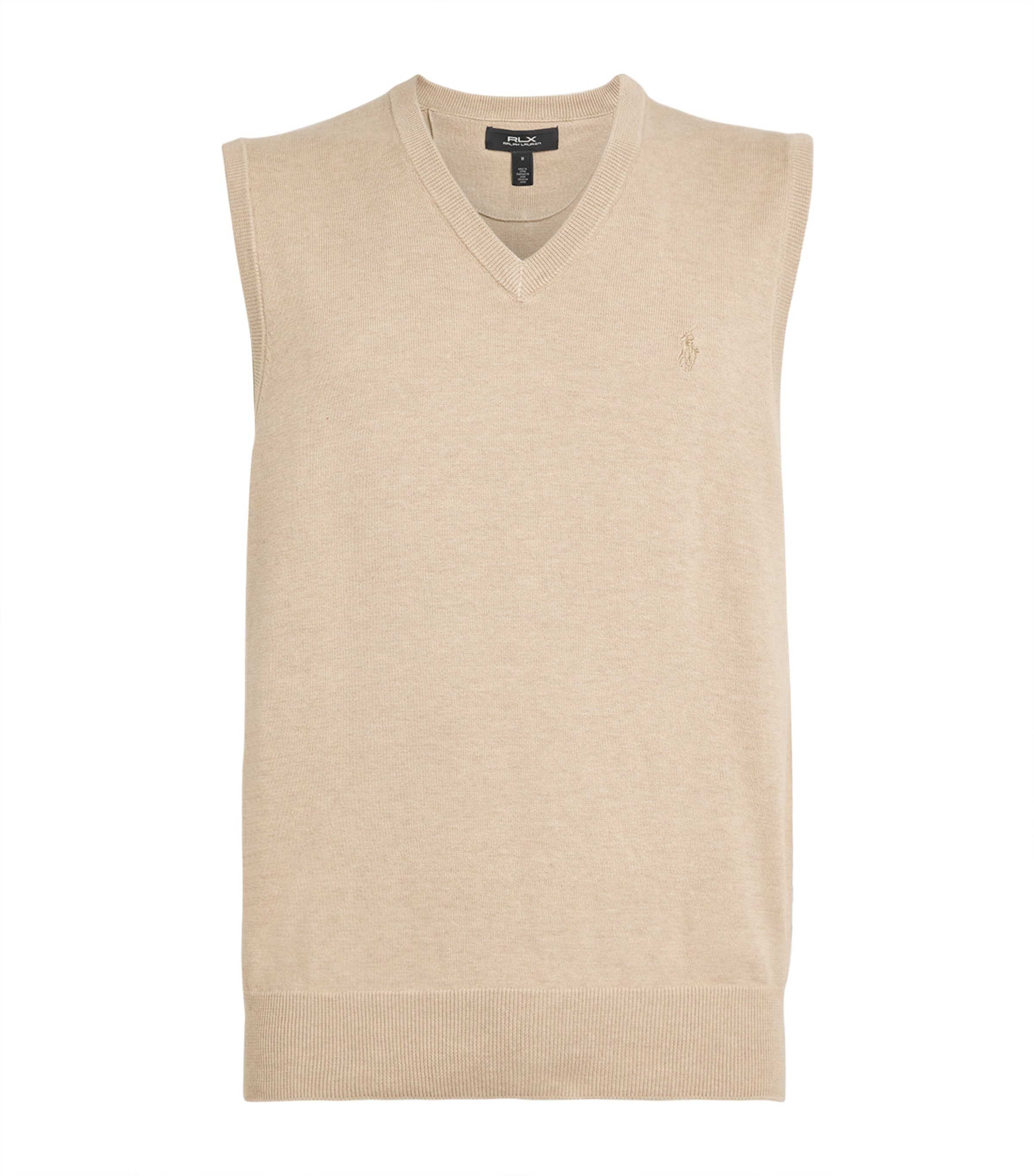 Cotton-Blend Polo Pony Sweater Vest