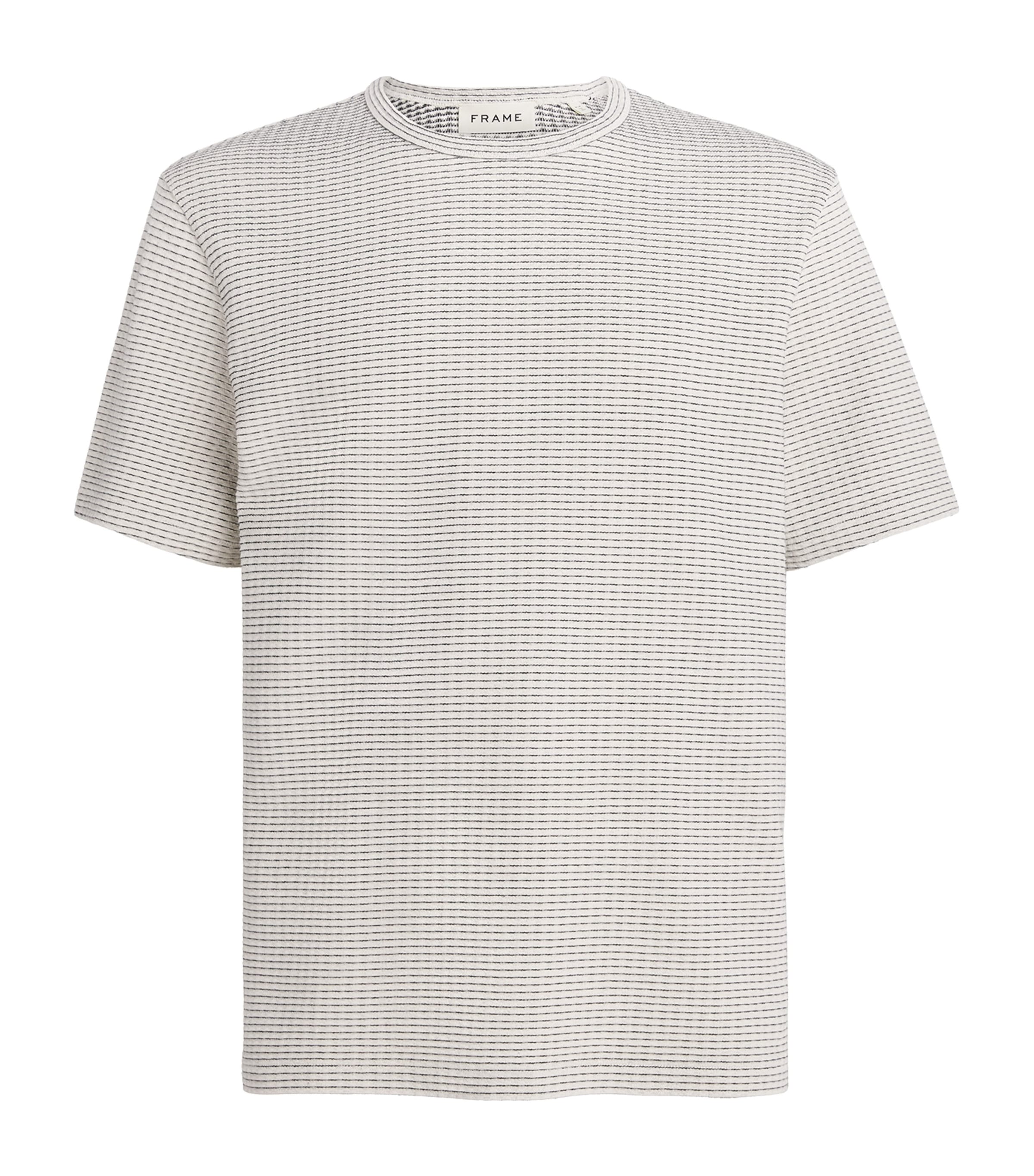Cotton Jacquard-Stripe T-Shirt