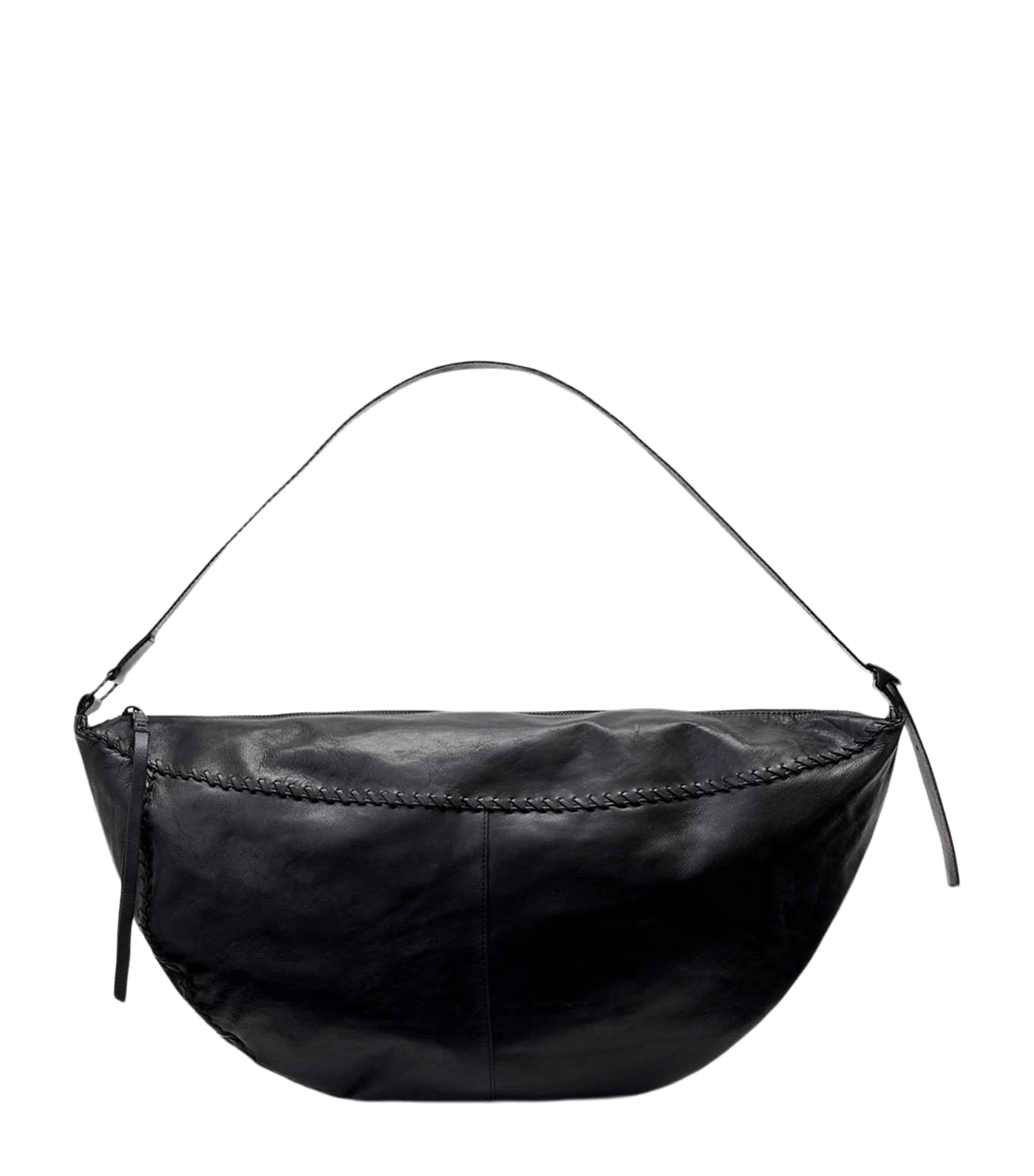 AllSaints Leather Esme Cross-Body Bag Black
