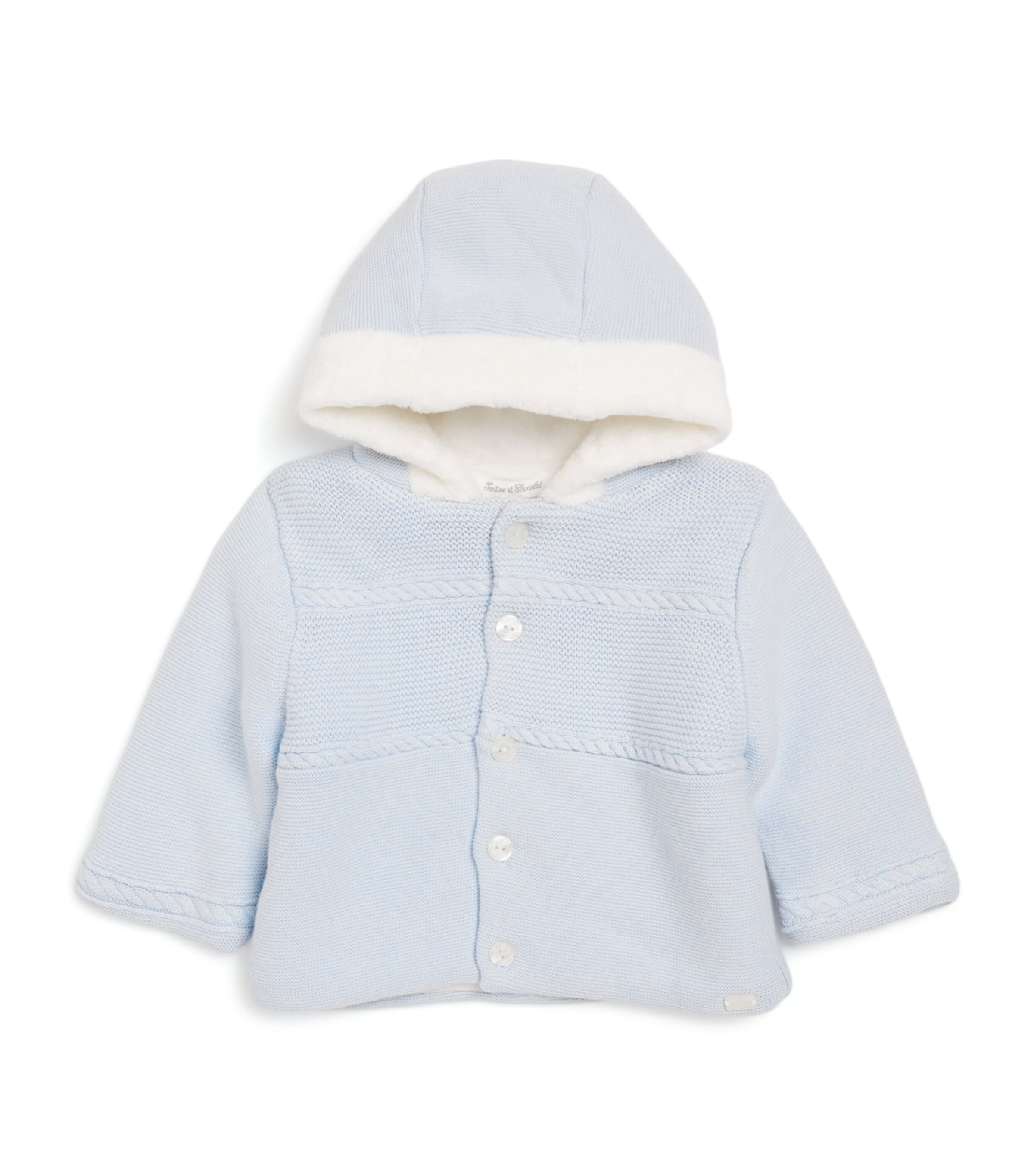 Cotton-Wool Blend Hooded Jacket (1-24 Months)