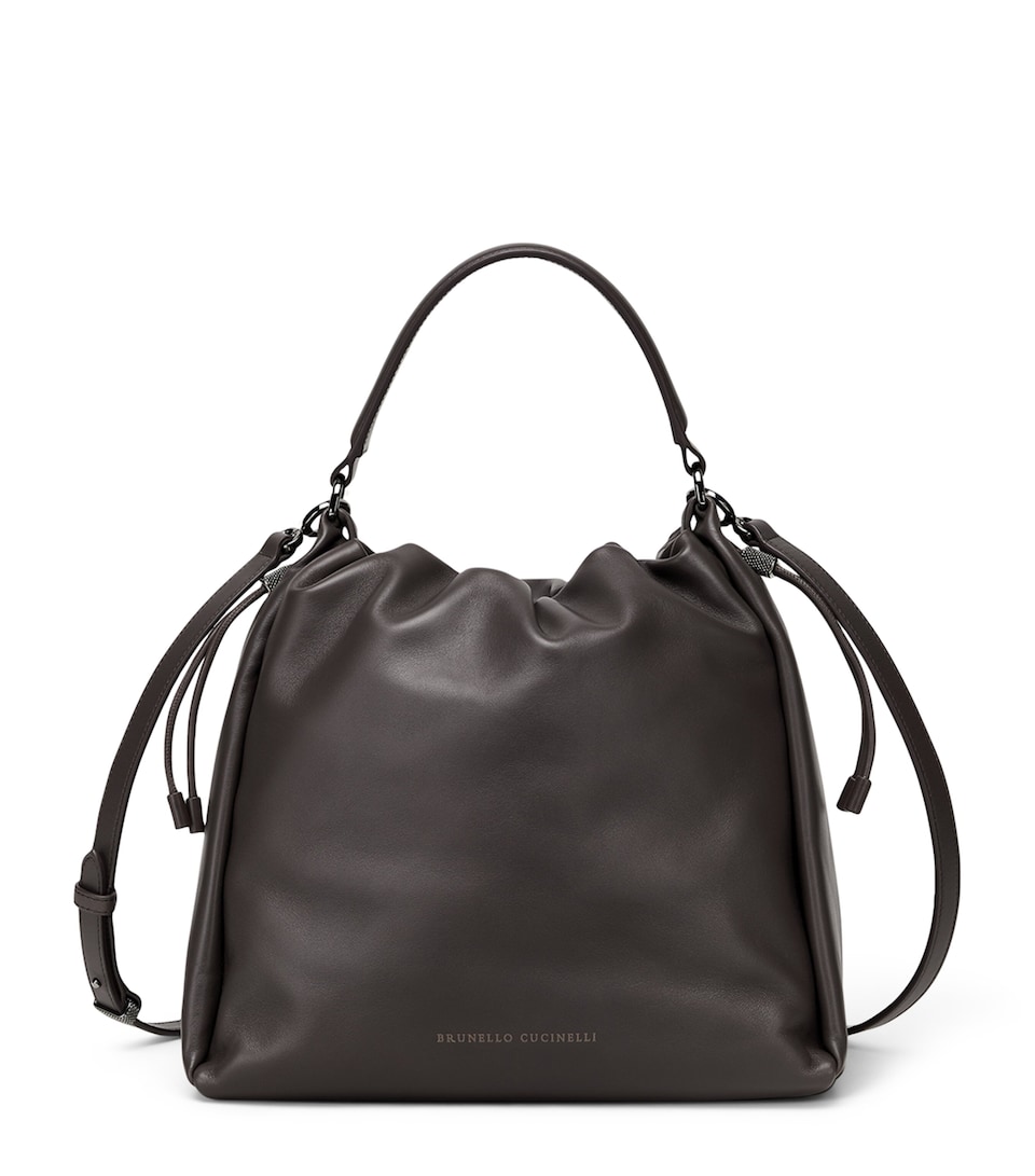 Medium Leather Mellow Bucket Bag