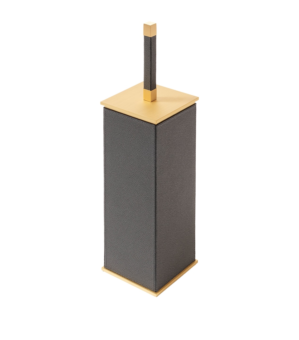 Leather-Trim Firenze Toilet Brush Holder