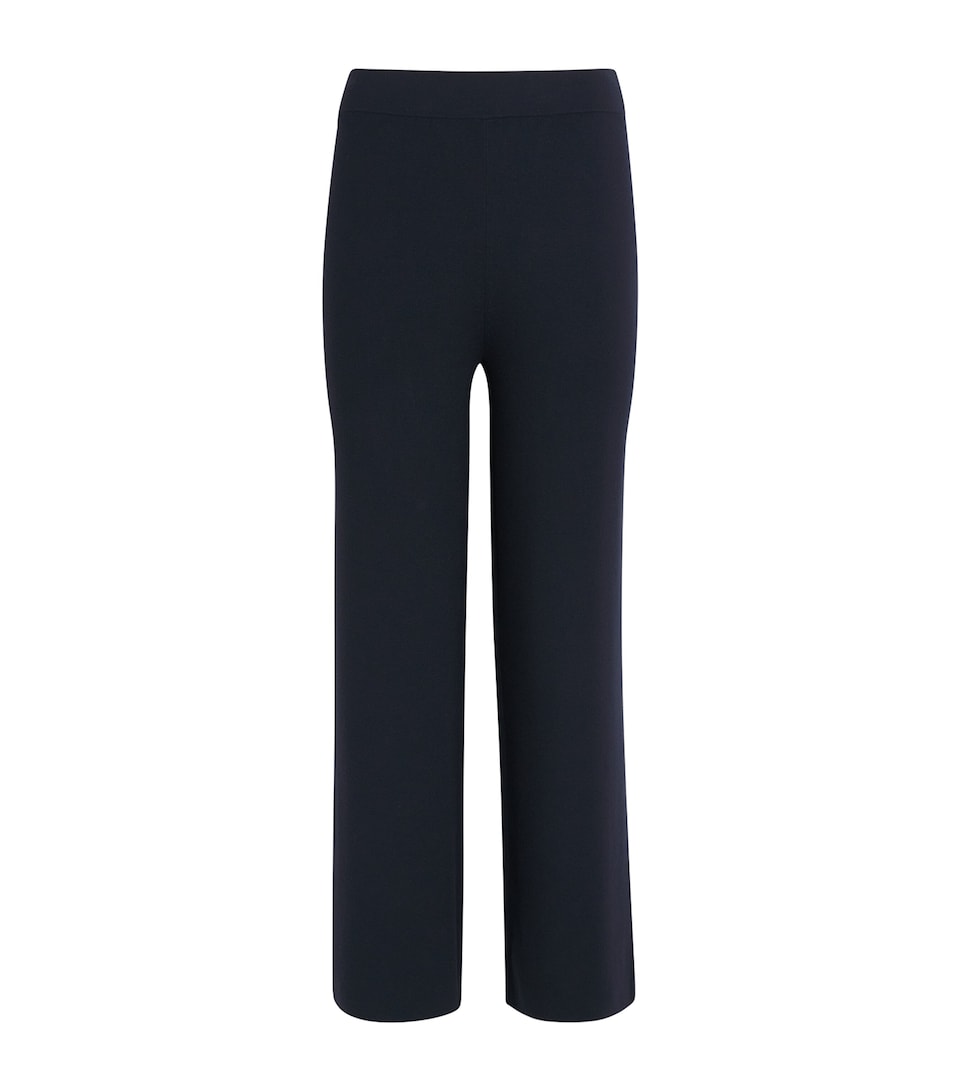 MM Womens Knitted Wide-Leg Trousers Ultramarine