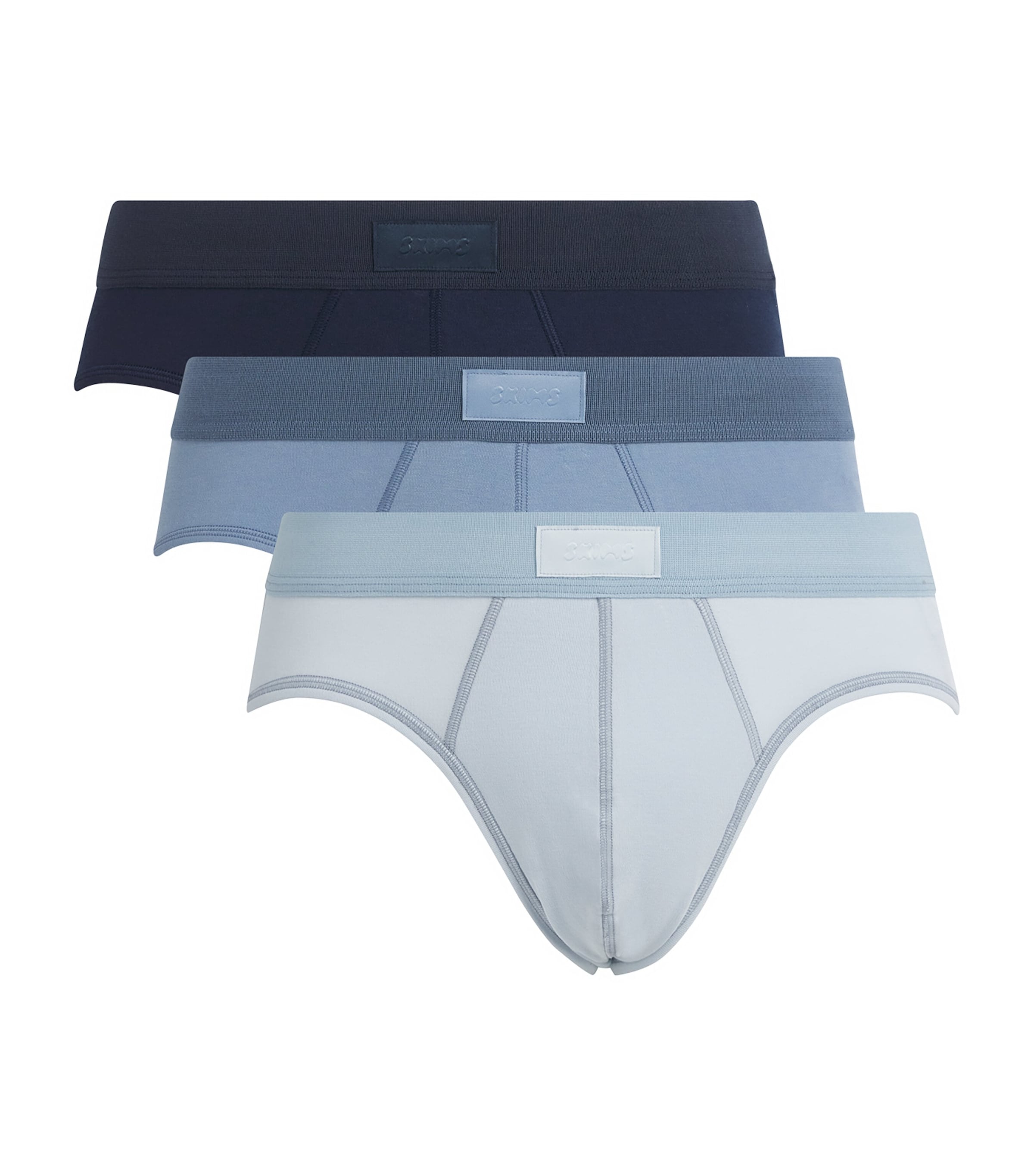 Skims Mens Stretch-Cotton Briefs (Pack of 3) Nimbus Multi