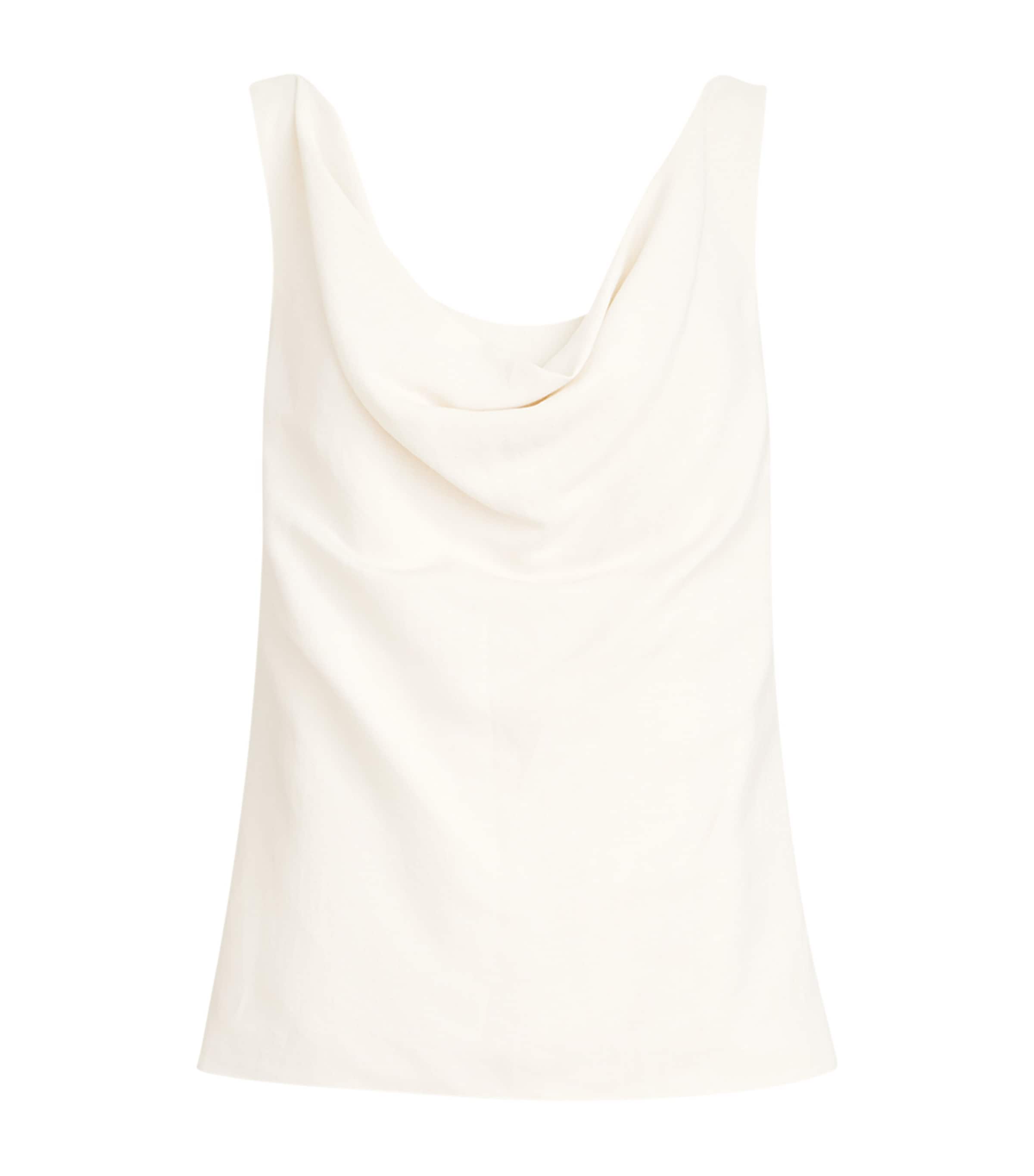 Twill Draped Top