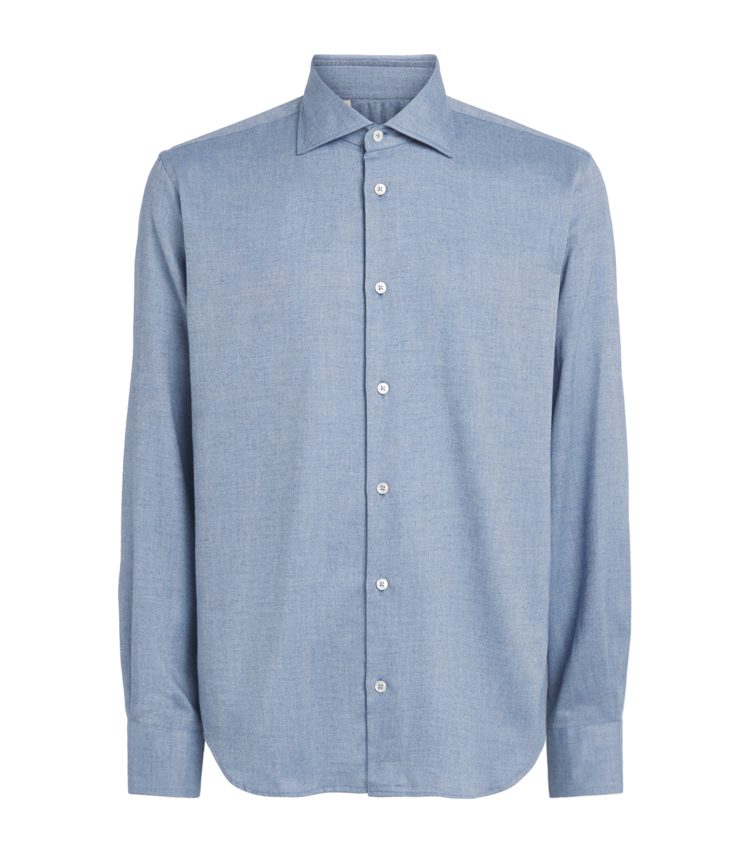 Maurizio Baldassari Mens Cotton-Lyocell Santini Shirt Air Blue