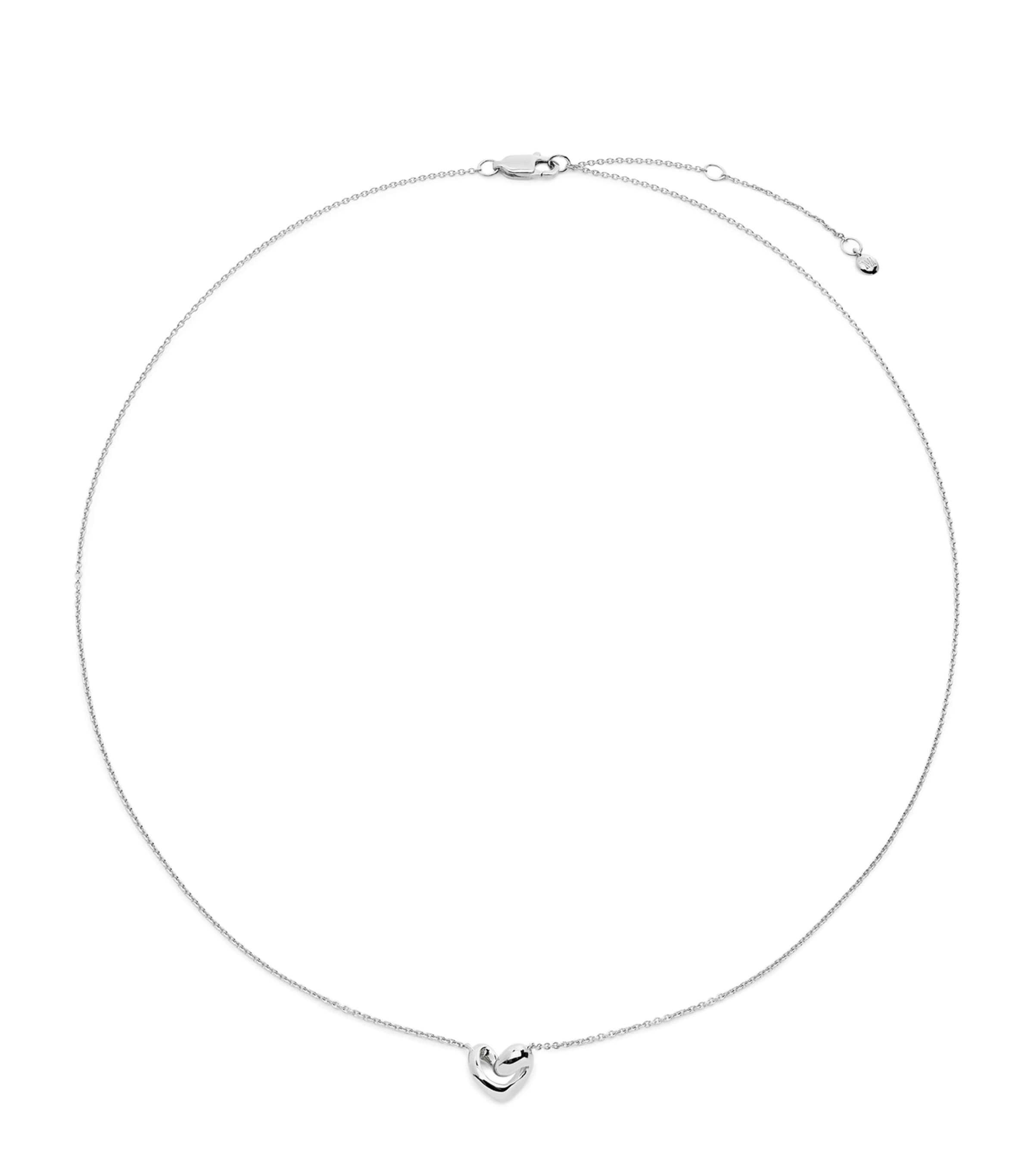 Monica Vinader Sterling Silver Small Infinity Heart Necklace #ref!
