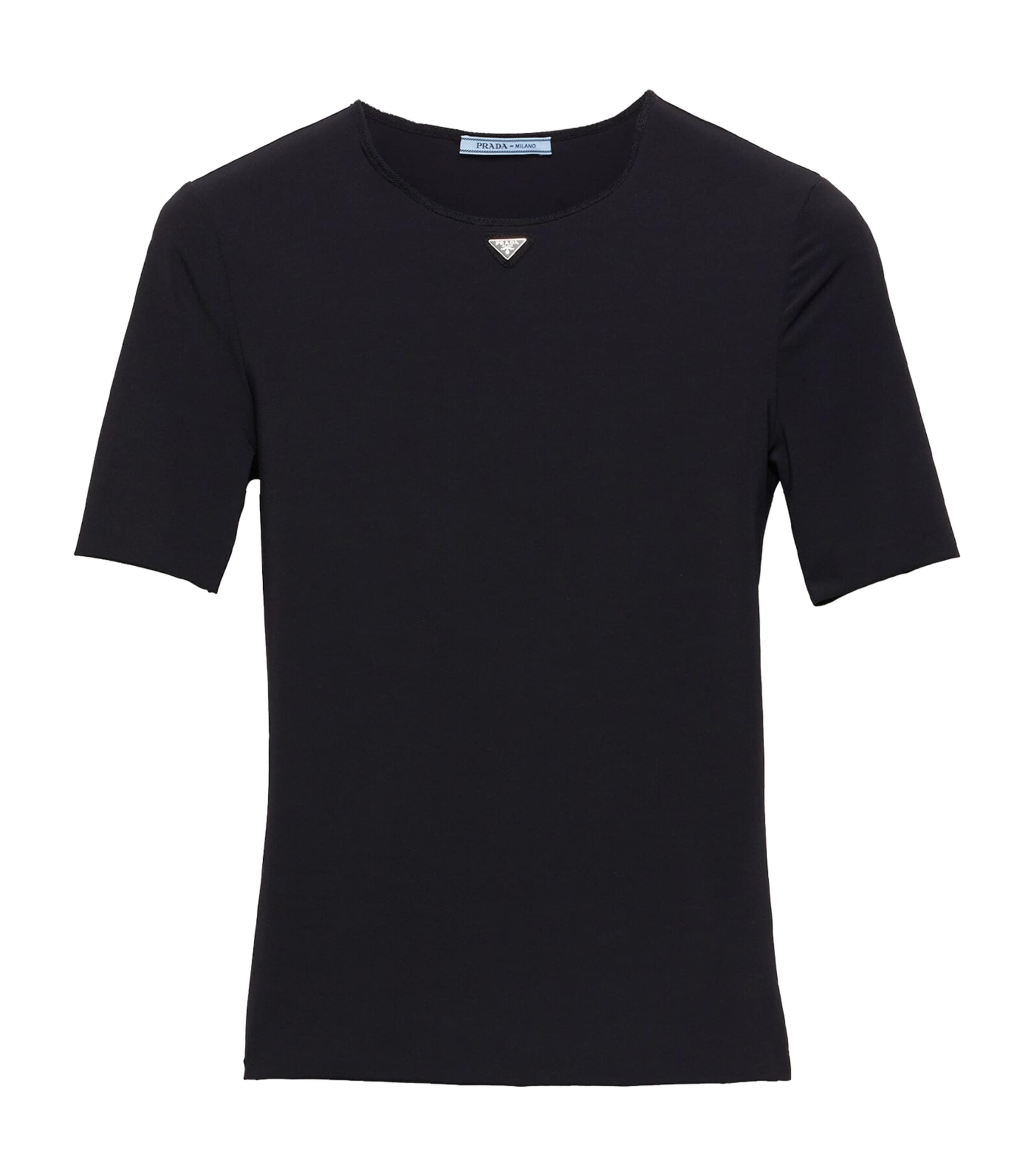Prada Womens Stretch-Fabric T-Shirt