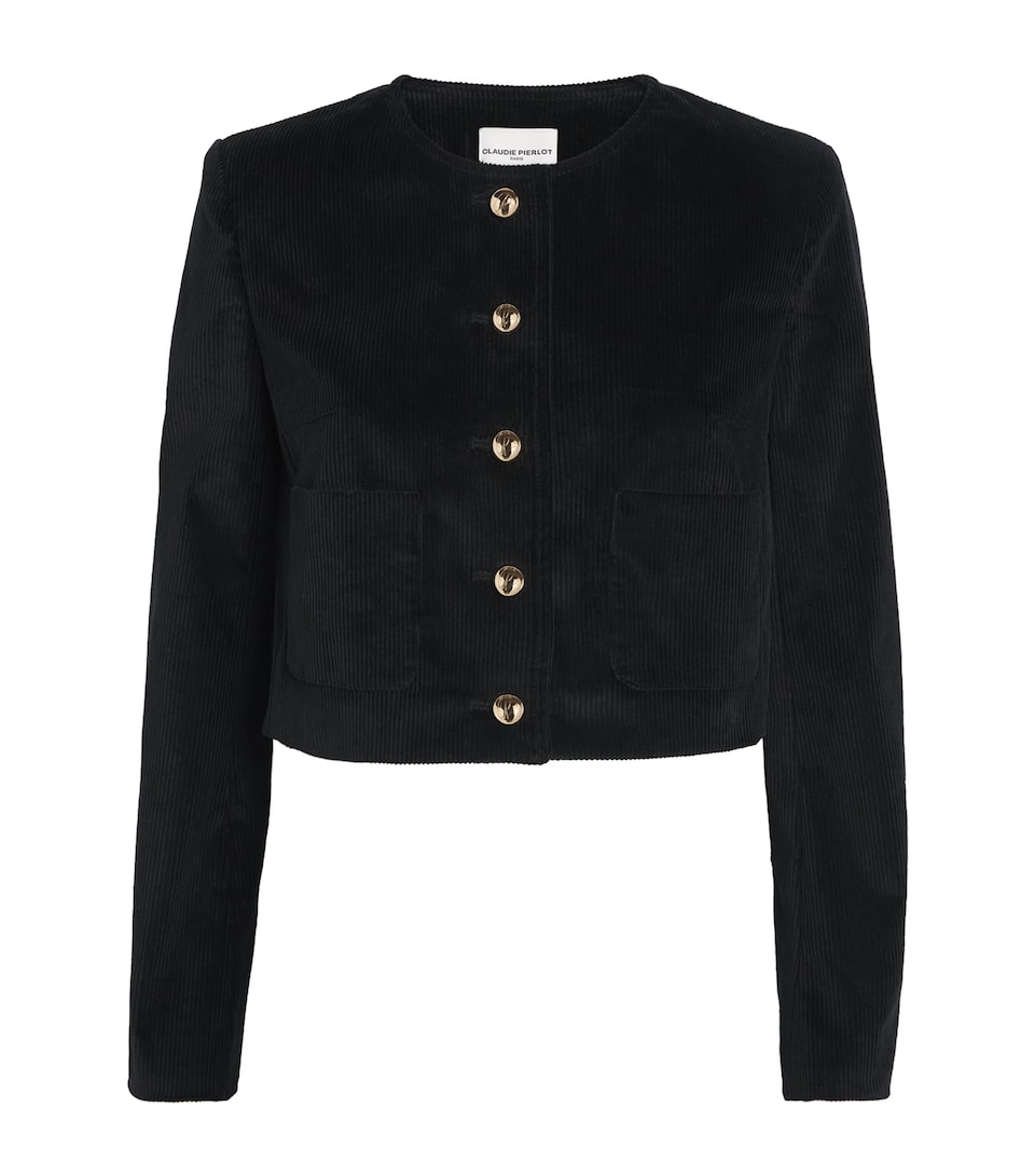 Velvet Cropped Blazer