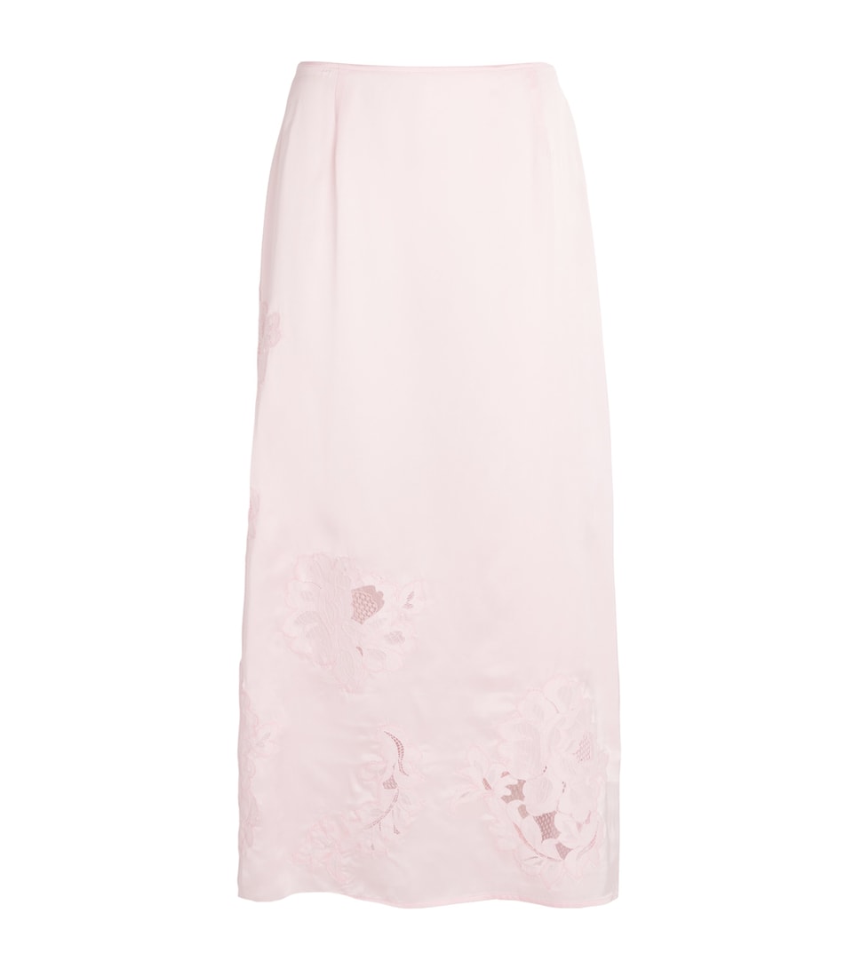 Herskind Womens Lace-Detail Amanda Maxi Skirt Pale Pink