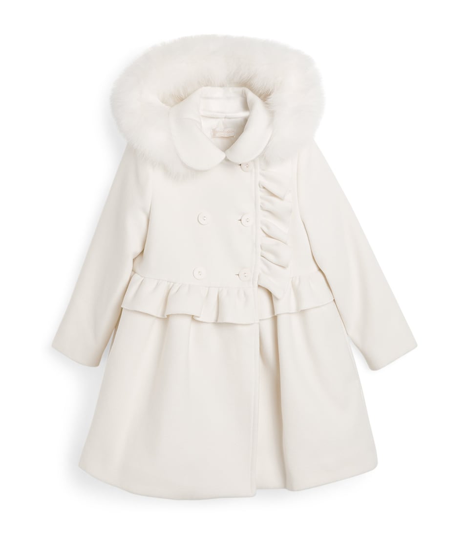 Fur-Trim Hooded Coat (2-14 Years)