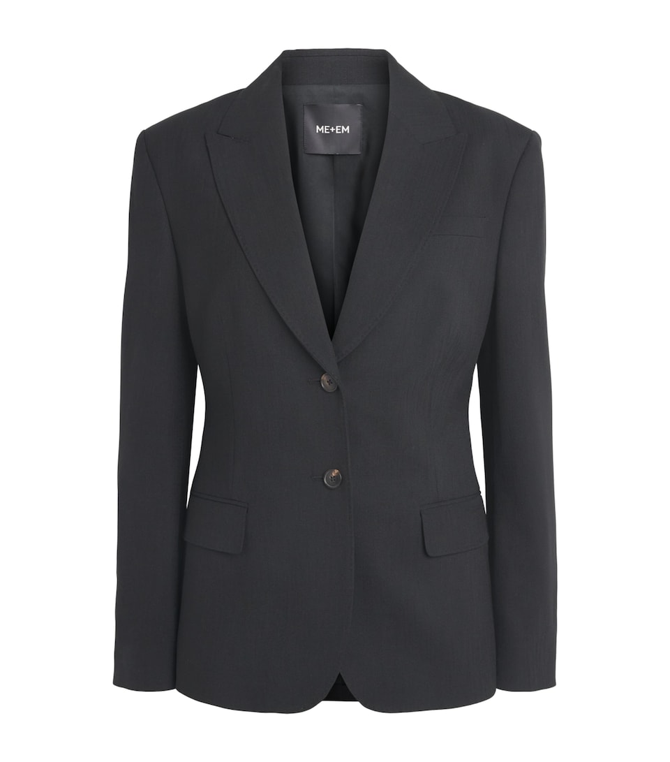 ME+EM Womens Sharp Contour Blazer Black