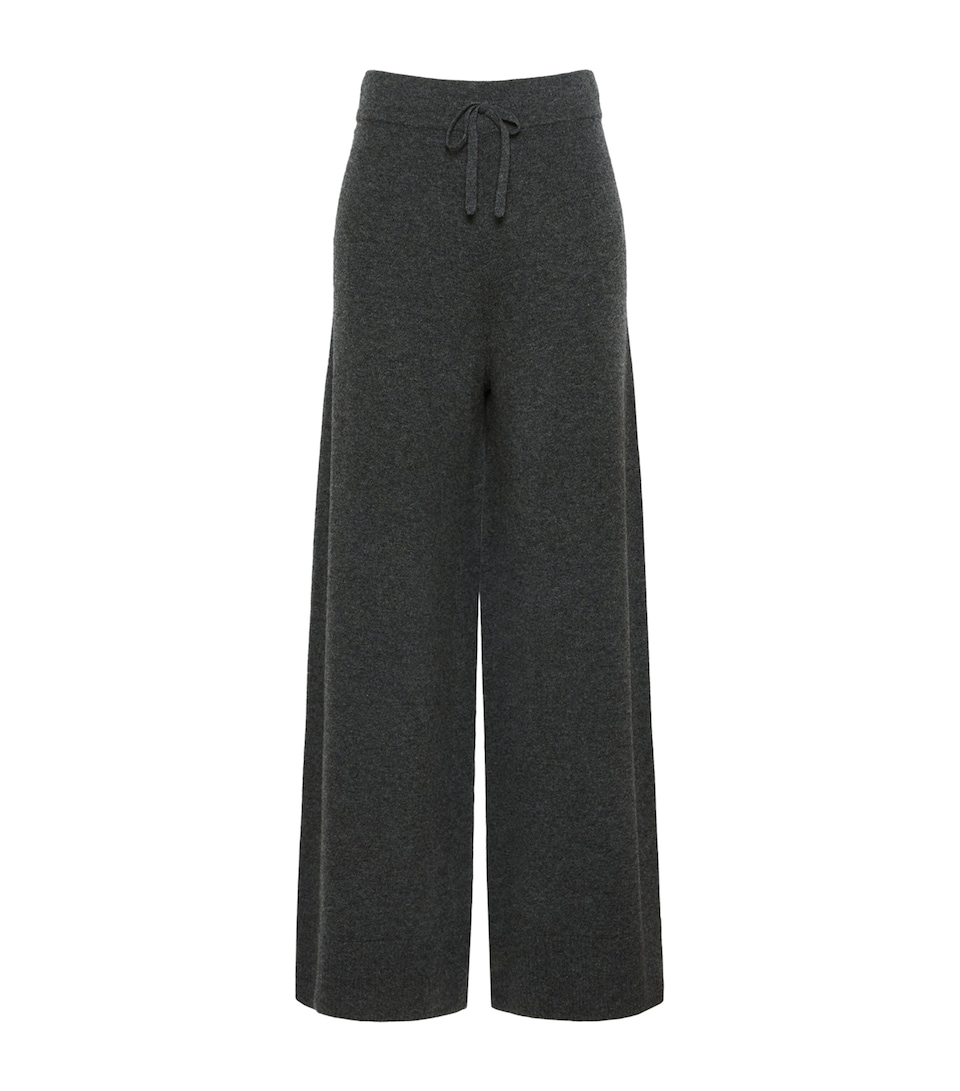 Weekend Max Mara Womens Wool-Cashmere Drawstring Trousers Dark Grey