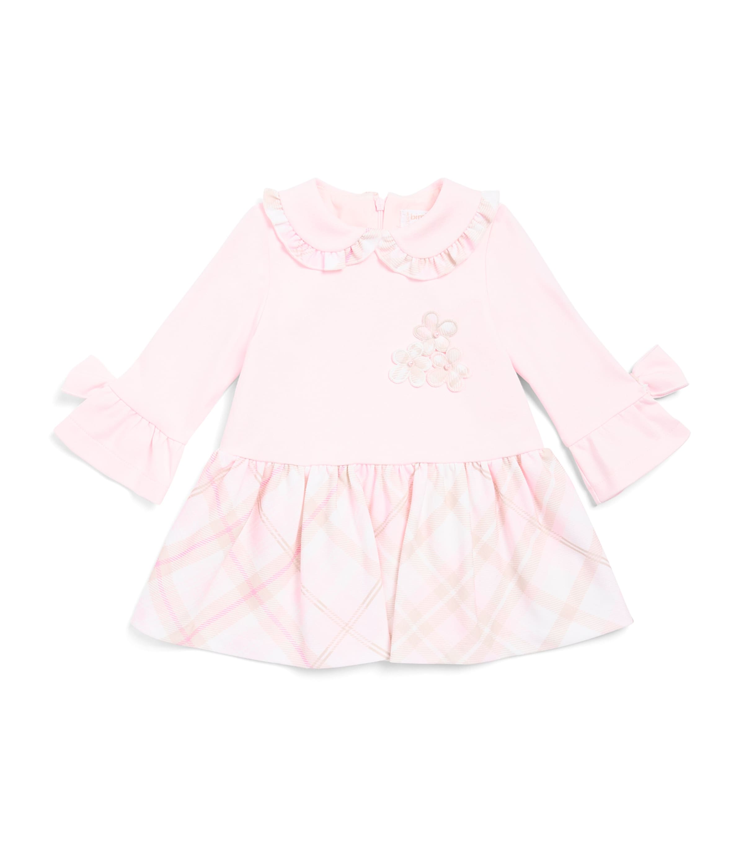 Bimbalo Plaid-Trim Dress (1-24 Months) Pink