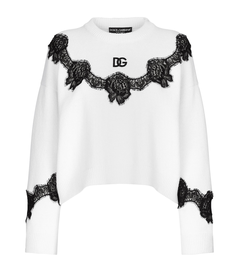 Lace-Detail Sweater