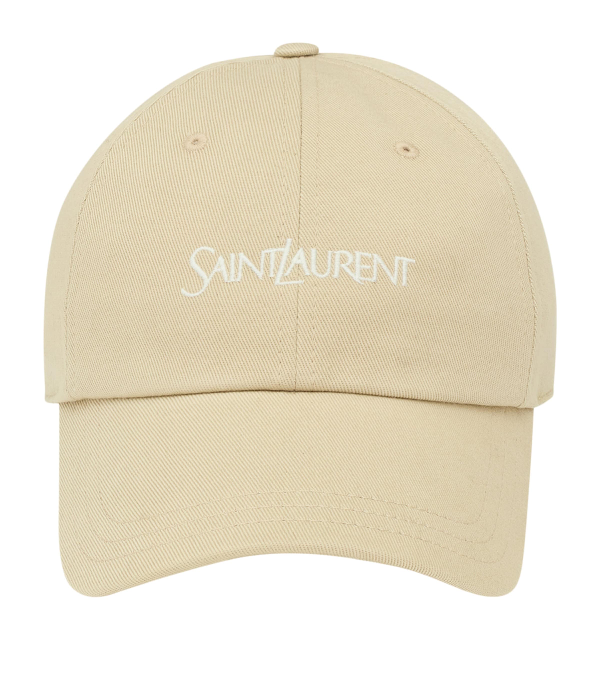 Saint Laurent Cotton Logo Baseball Cap