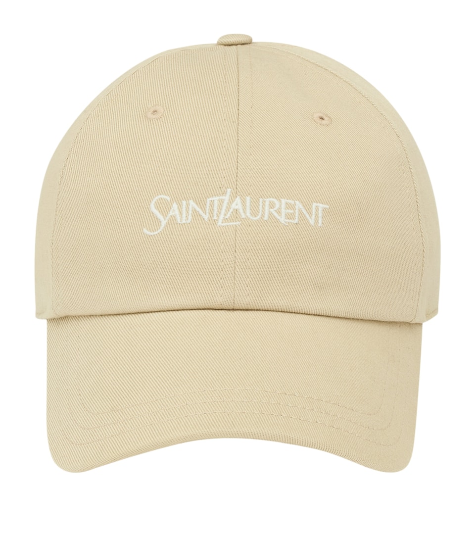 Saint Laurent Cotton Logo Baseball Cap