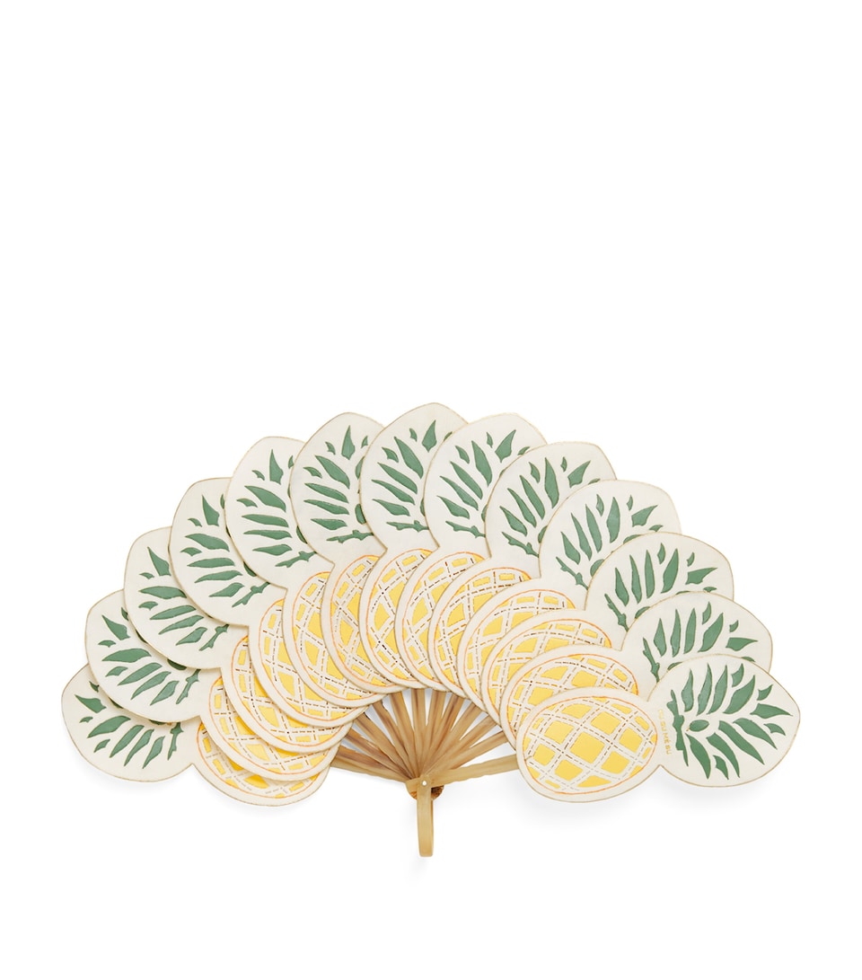 Pubumésu Womens Large Pineapple Fan Yellow