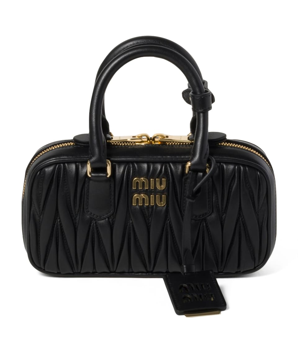 Miu Miu Mini Matelassé Leather Arcadie Top-Handle Bag