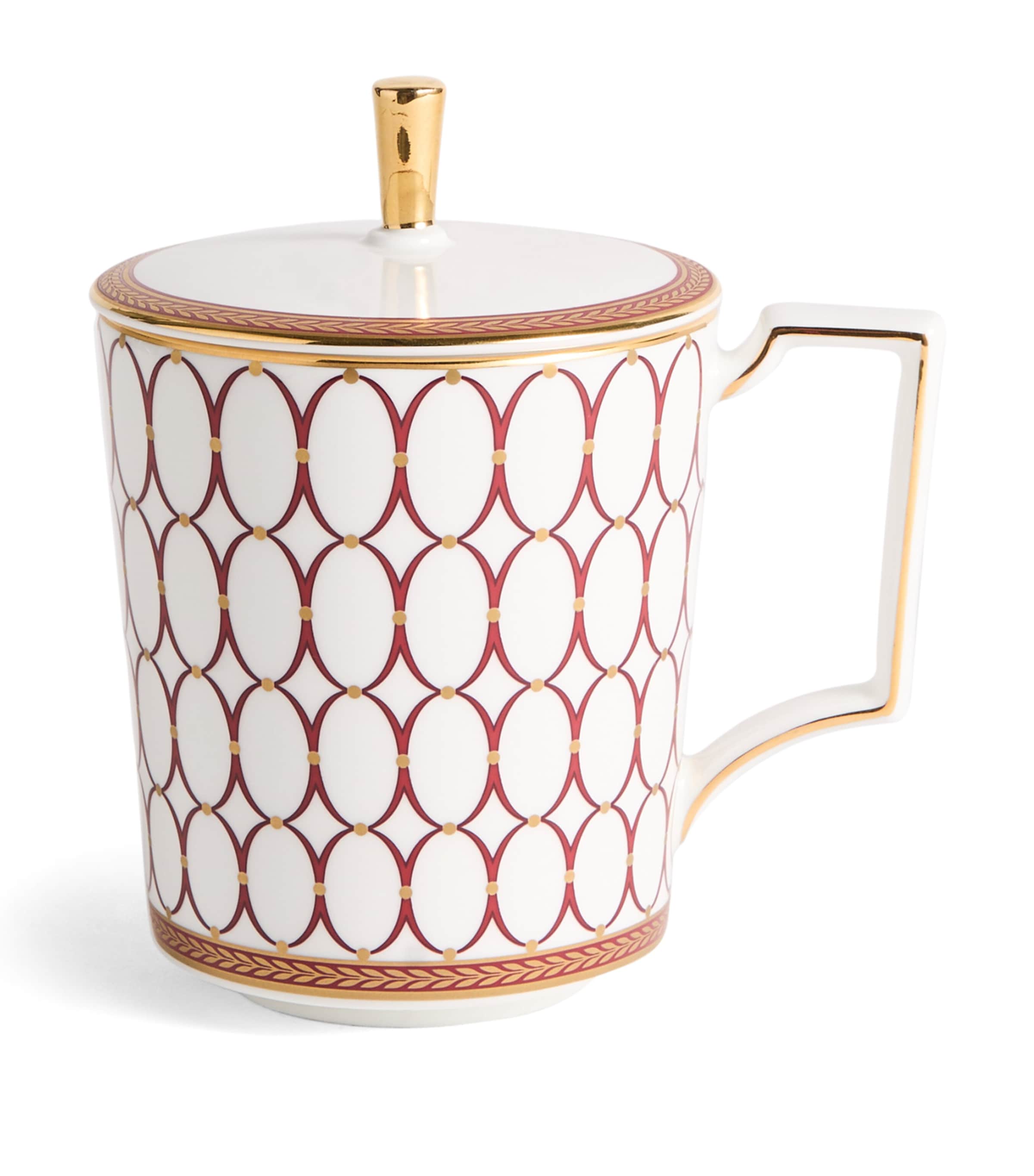 Wedgwood Renaissance Red Mug with Lid Red