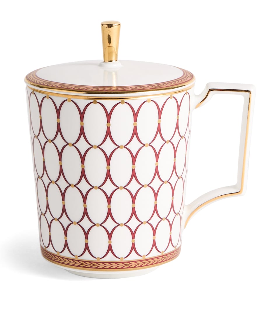 Wedgwood Renaissance Red Mug with Lid Red