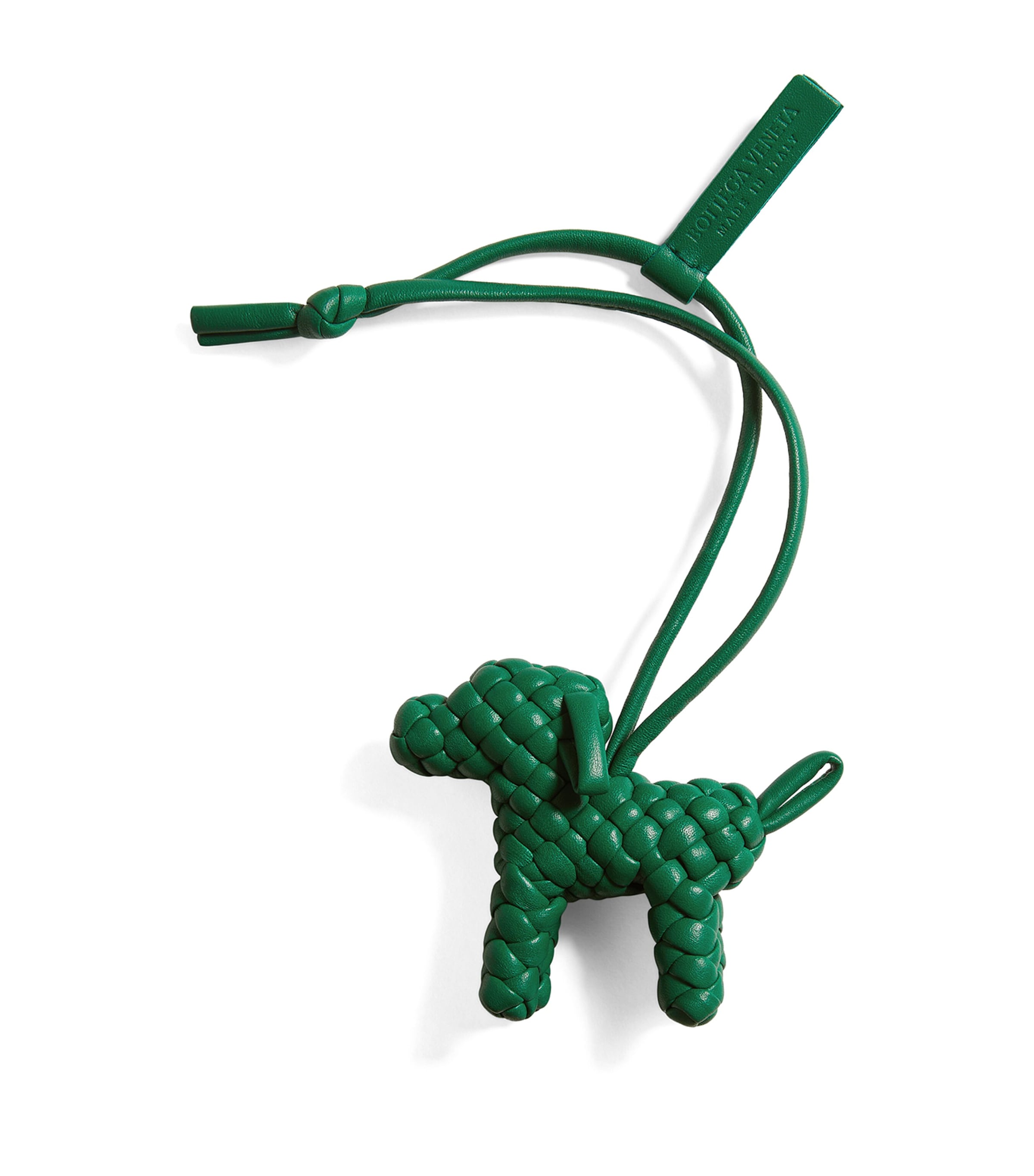 Lambskin Intrecciato Dog Charm