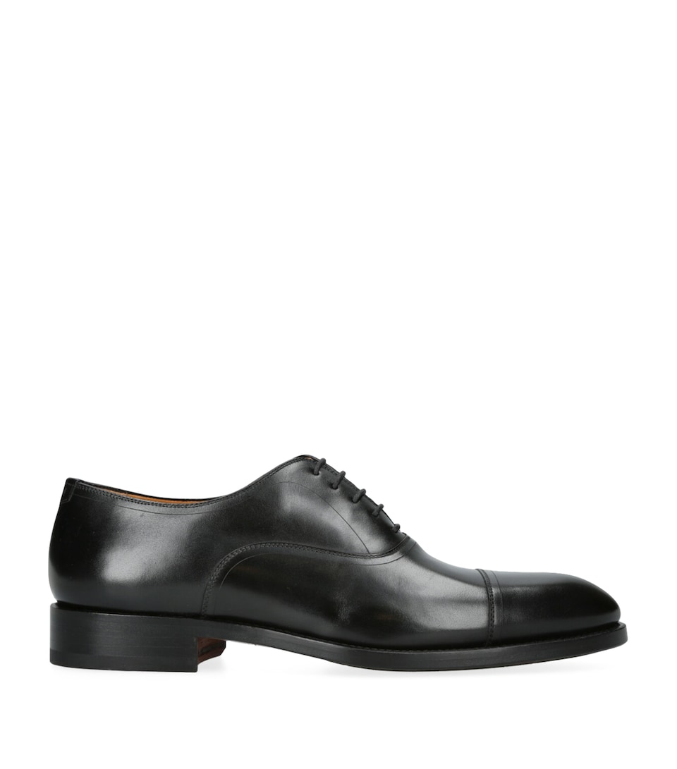 Magnanni Leather Flex Oxford Shoes Black