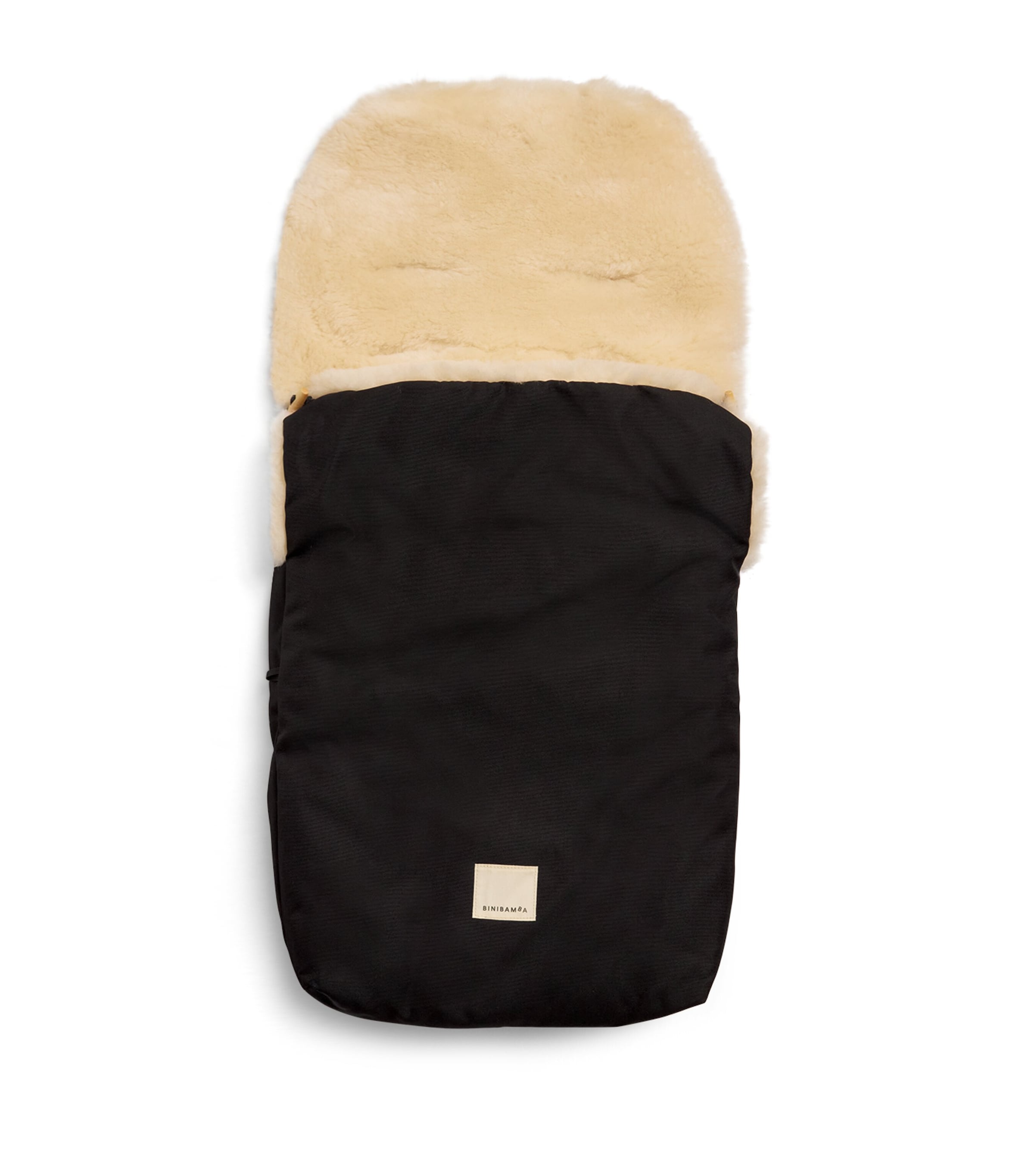 Binibamba Sheepskin Footmuff Noir + Milk